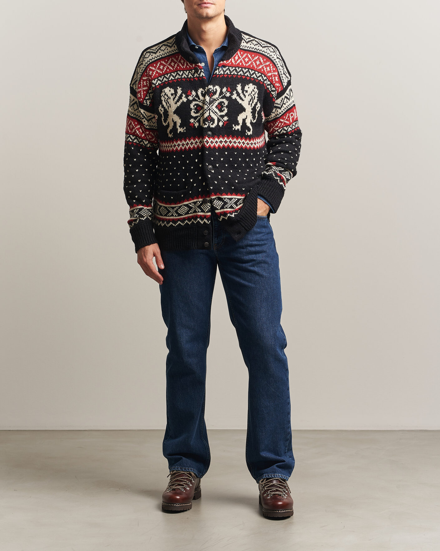 Hombres | Jerséis y prendas de punto | Polo Ralph Lauren | Cotton/Cashmere Cardigan Black Combo