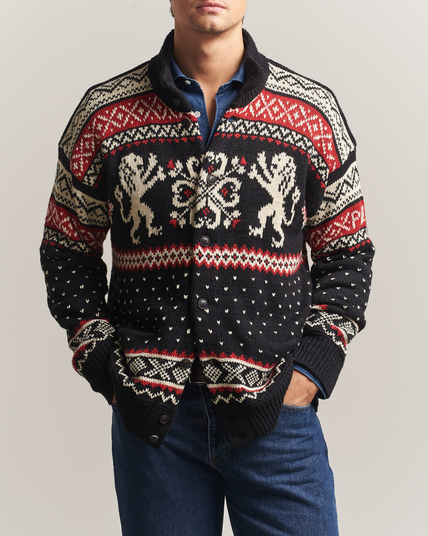 Hombres | Jerséis y prendas de punto | Polo Ralph Lauren | Cotton/Cashmere Cardigan Black Combo