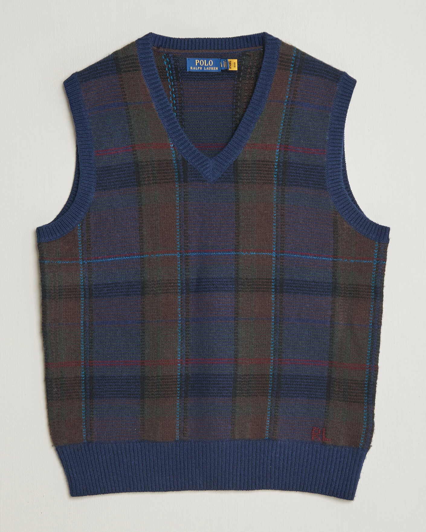 Hombres | Jerséis y prendas de punto | Polo Ralph Lauren | Hudson Cotton Blend V-Neck Vest Navy Multi