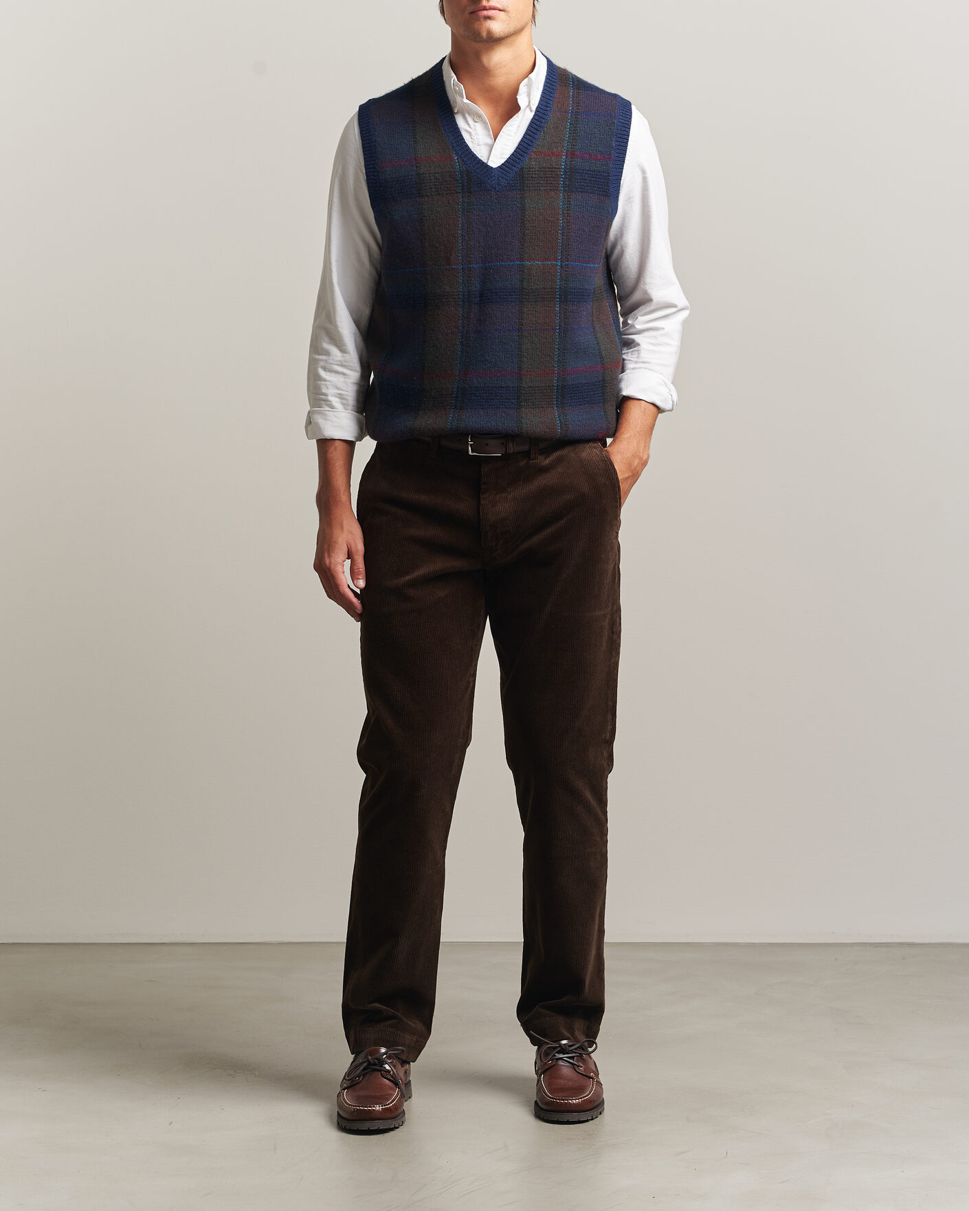 Hombres | Jerséis y prendas de punto | Polo Ralph Lauren | Hudson Cotton Blend V-Neck Vest Navy Multi