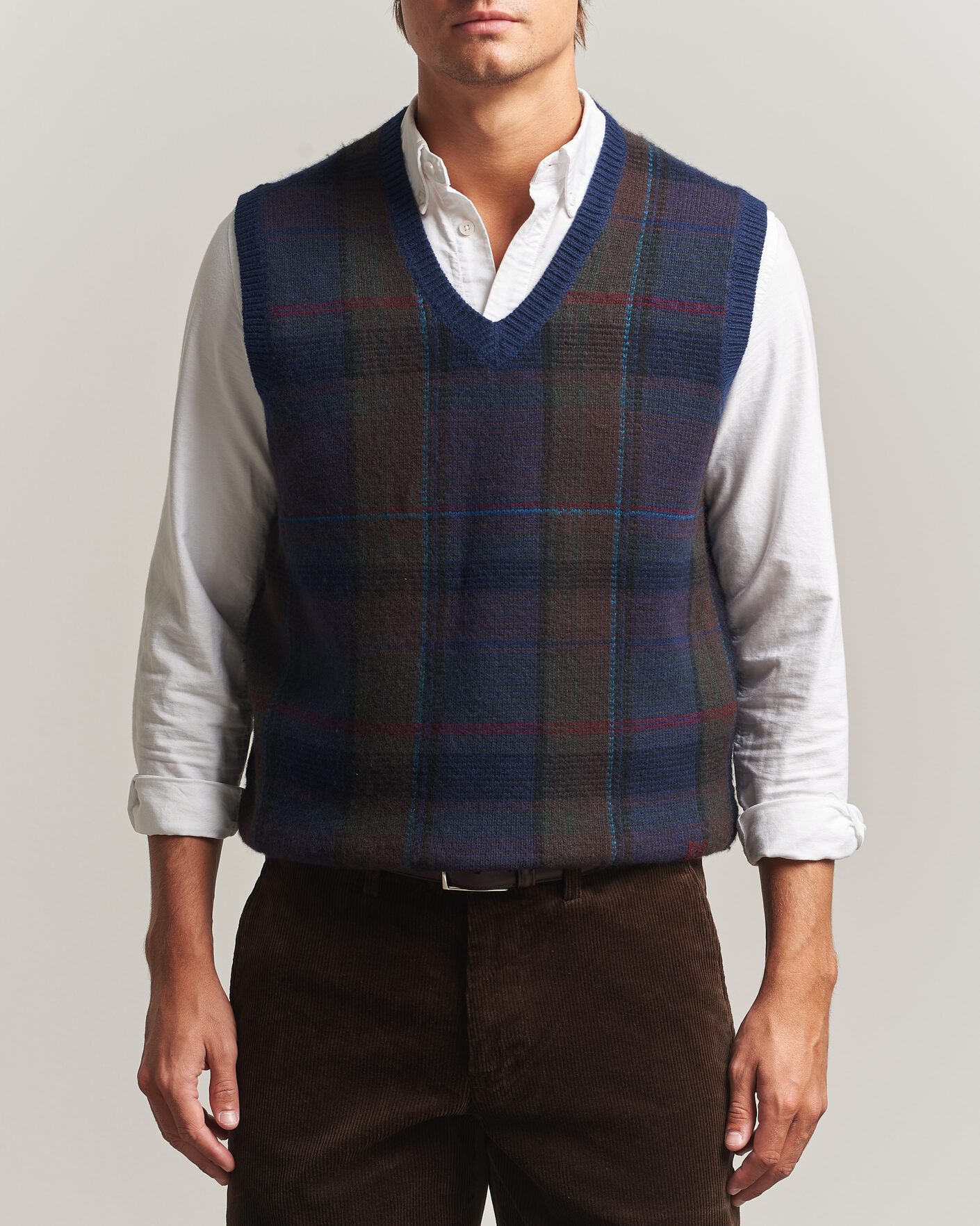 Hombres | Jerséis y prendas de punto | Polo Ralph Lauren | Hudson Cotton Blend V-Neck Vest Navy Multi