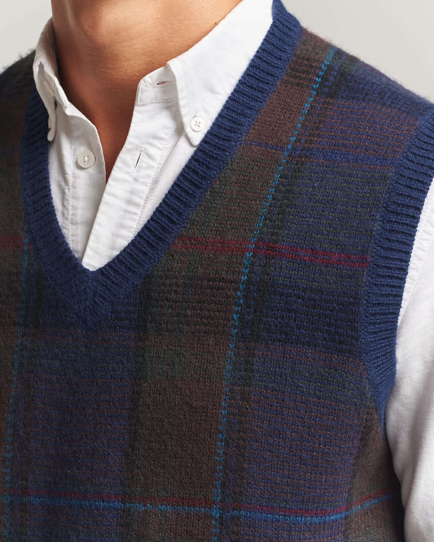 Hombres | Jerséis y prendas de punto | Polo Ralph Lauren | Hudson Cotton Blend V-Neck Vest Navy Multi