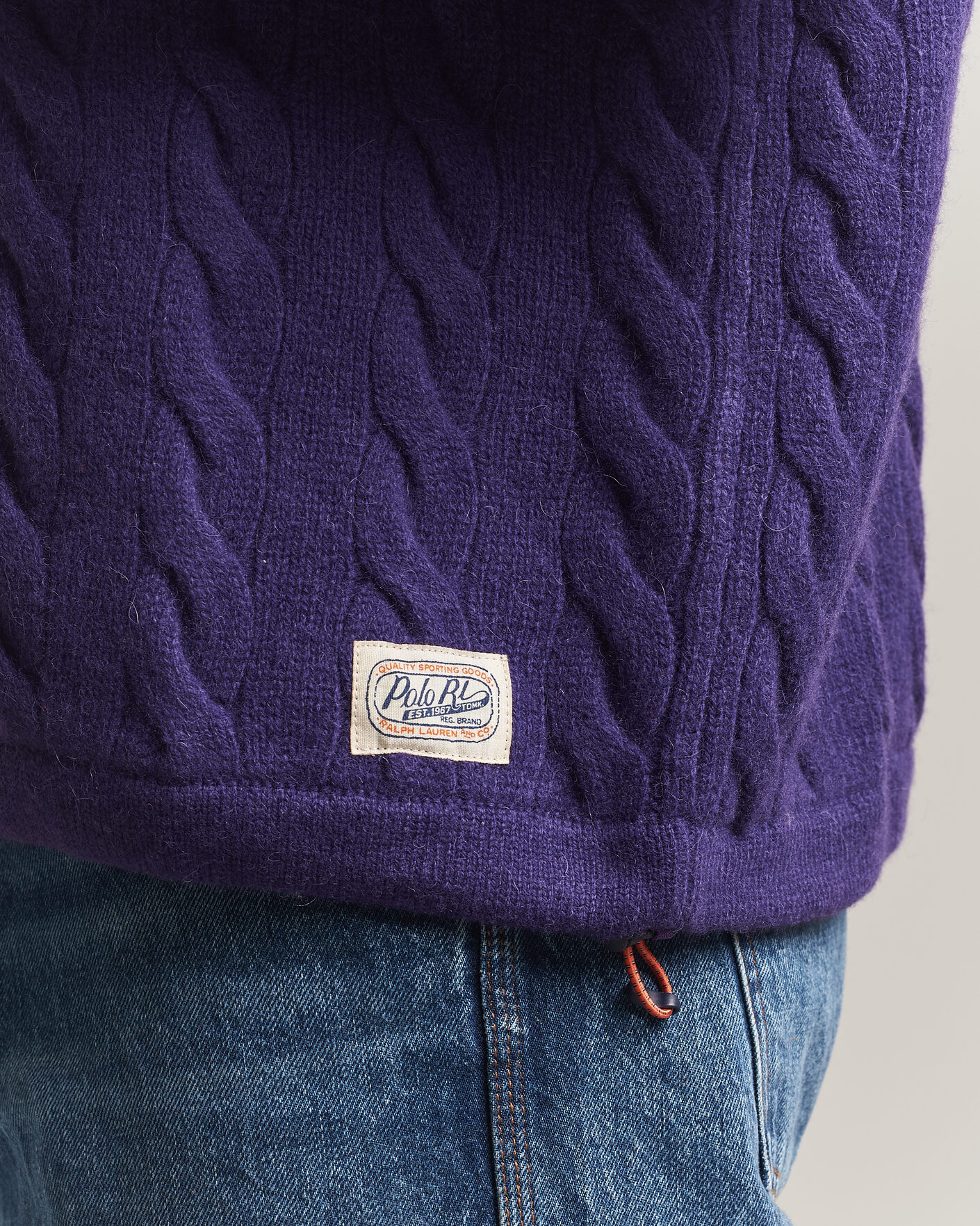Hombres | Jerséis y prendas de punto | Polo Ralph Lauren | Wool Blend Cable Knitted Polo Purple Combo
