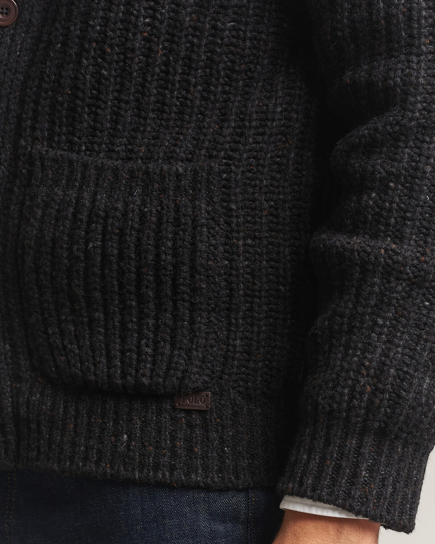 Hombres | Jerséis y prendas de punto | Polo Ralph Lauren | Wool Blend Shawl Collar Cardigan Black Marl