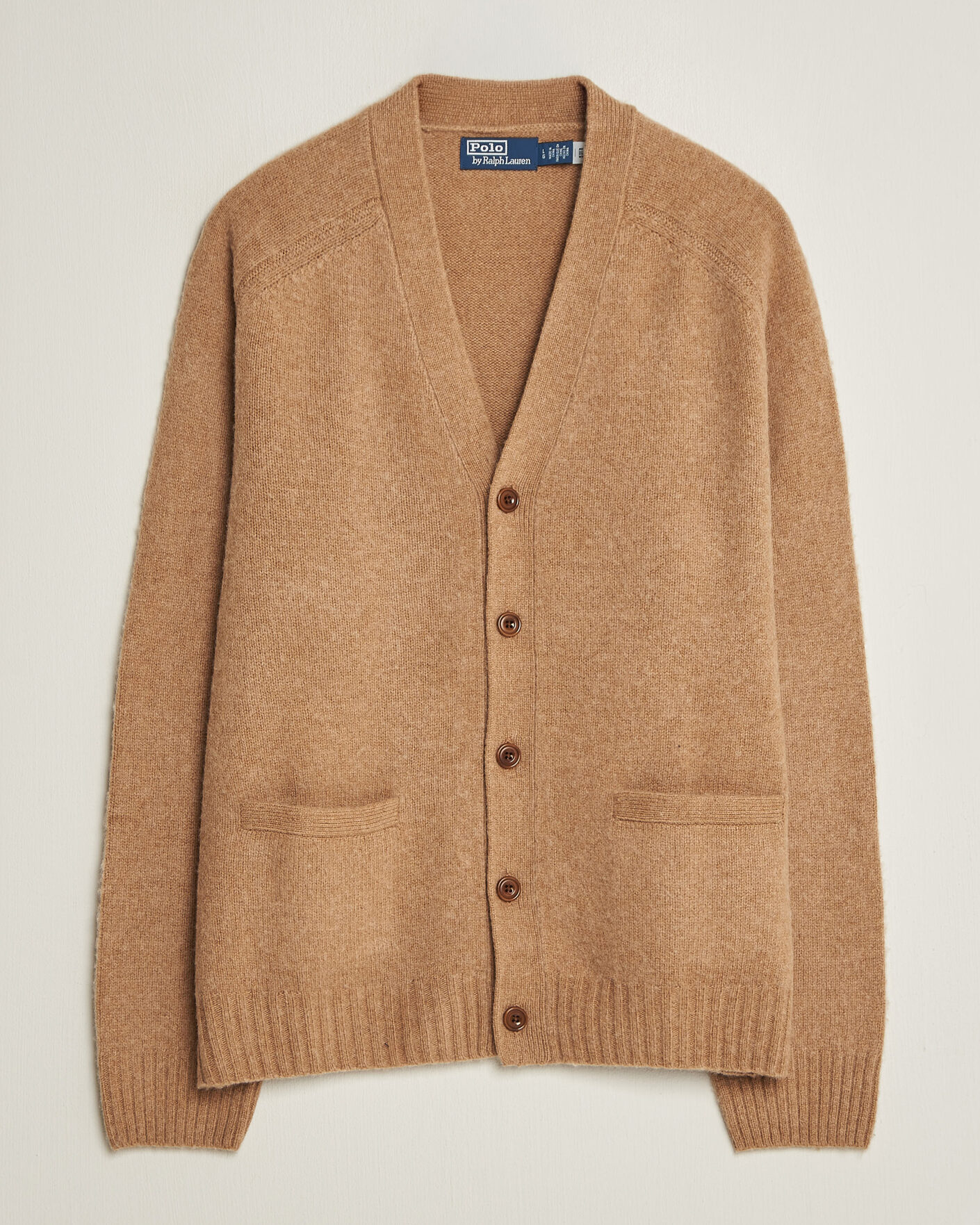 Hombres | Jerséis y prendas de punto | Polo Ralph Lauren | Wool/Cashmere Patch Cardigan Crouton Tan Heather