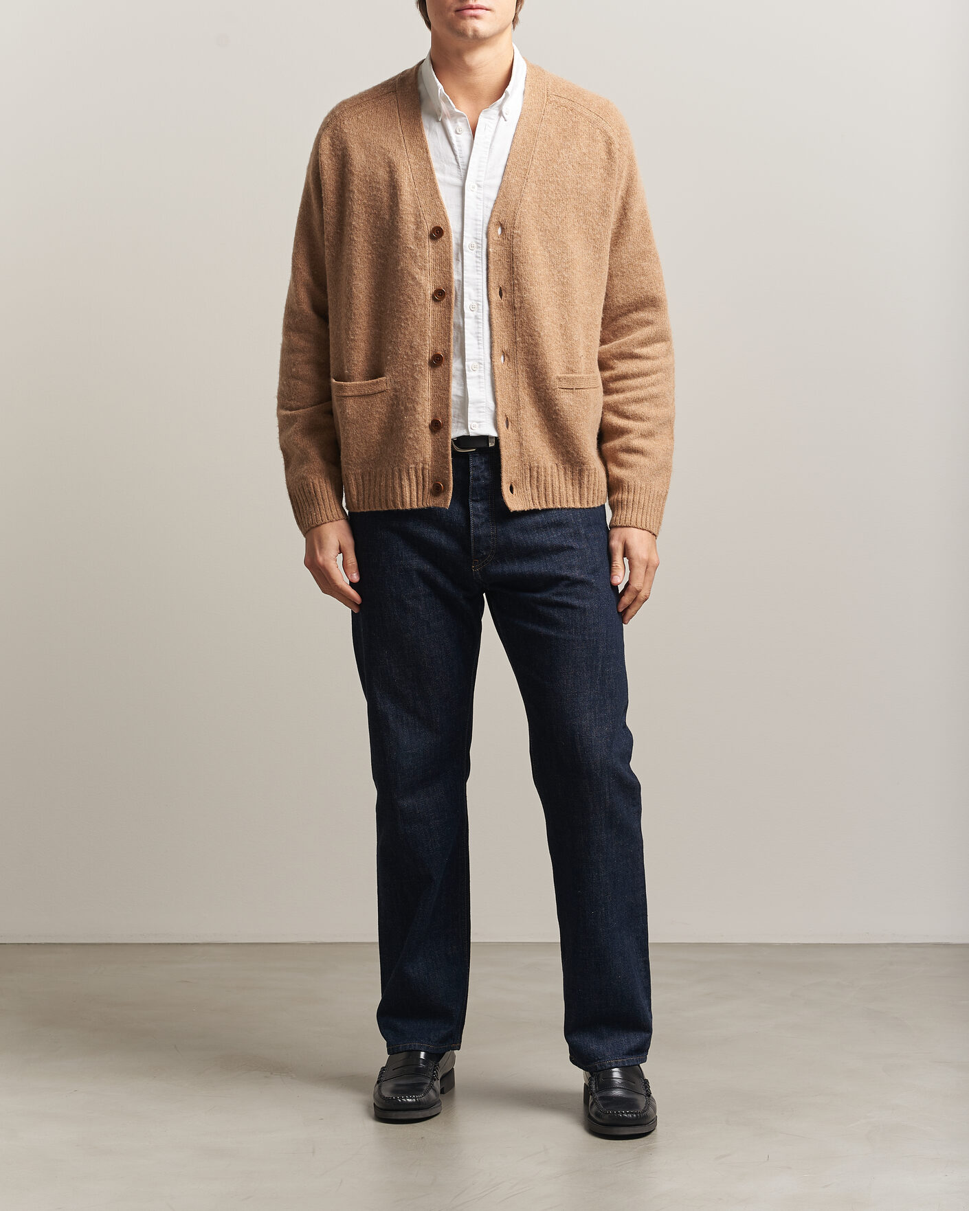 Hombres | Jerséis y prendas de punto | Polo Ralph Lauren | Wool/Cashmere Patch Cardigan Crouton Tan Heather