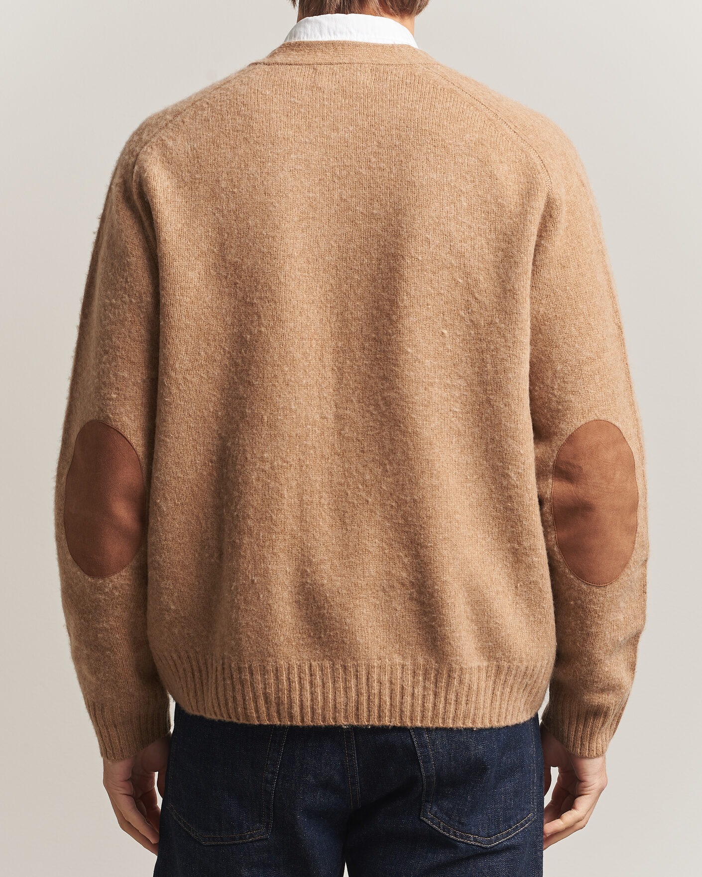 Hombres | Jerséis y prendas de punto | Polo Ralph Lauren | Wool/Cashmere Patch Cardigan Crouton Tan Heather