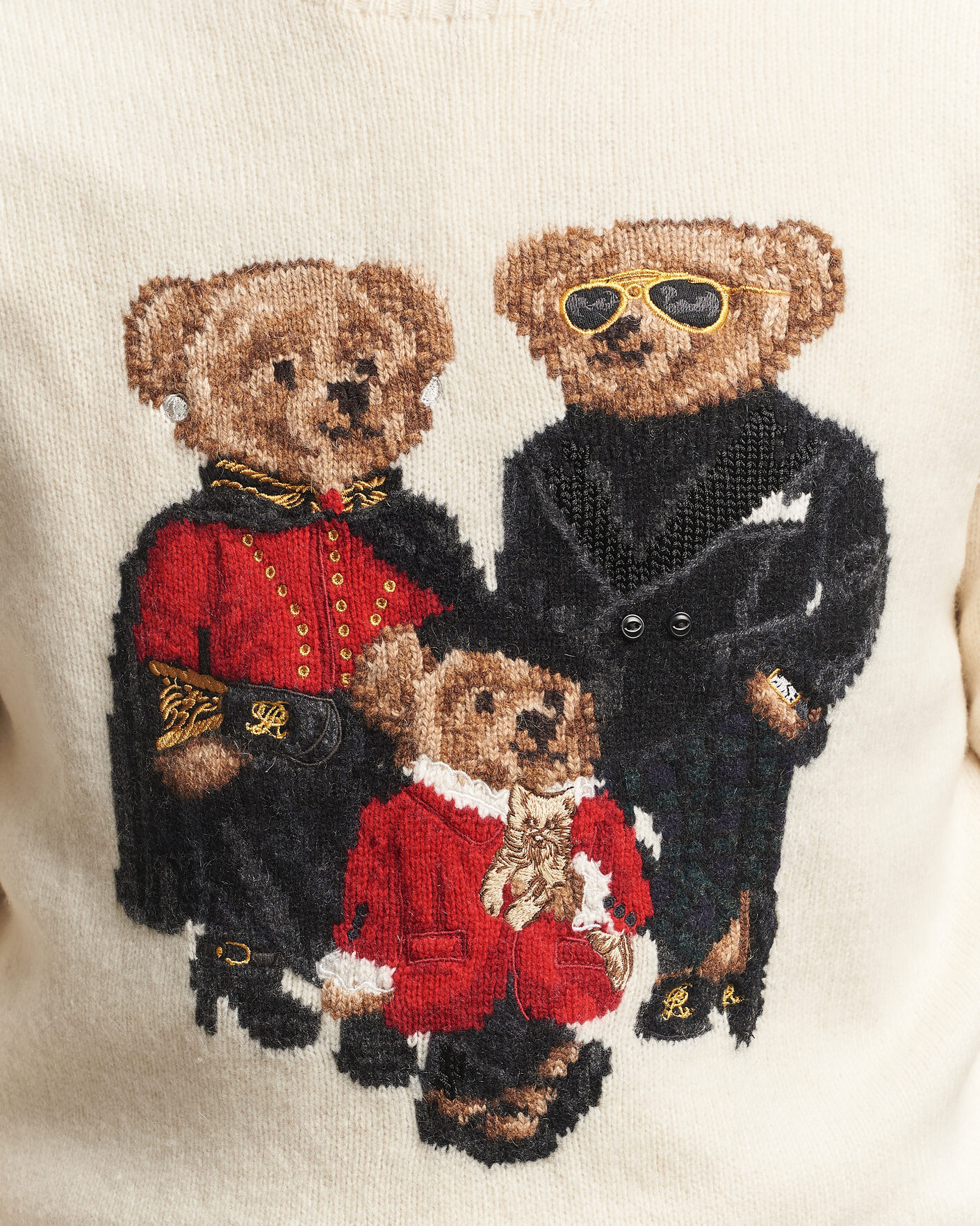 Hombres | Jerséis y prendas de punto | Polo Ralph Lauren | Wool Blend Bear Sweater Authentic Cream