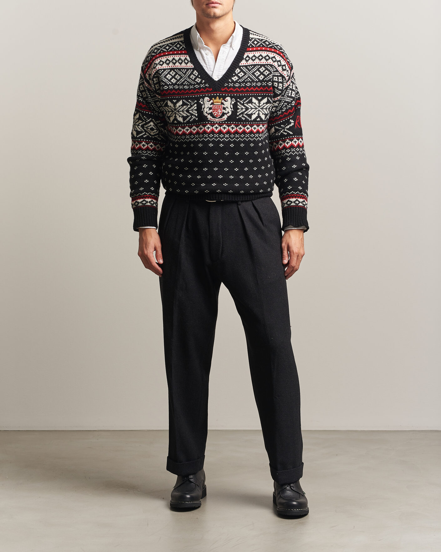 Hombres | Jerséis y prendas de punto | Polo Ralph Lauren | Royal Holiday Wool Sweater Black Combo
