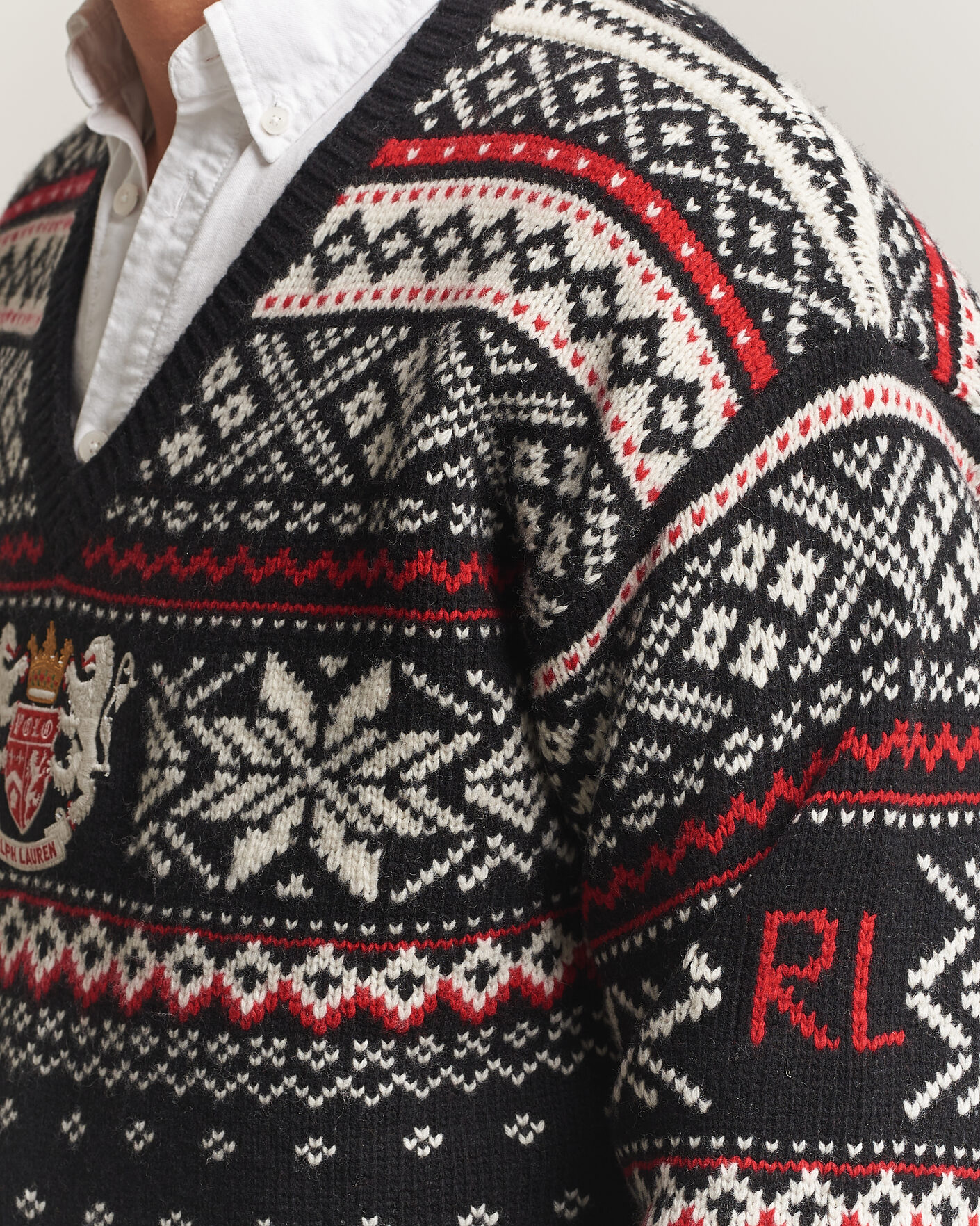 Hombres | Jerséis y prendas de punto | Polo Ralph Lauren | Royal Holiday Wool Sweater Black Combo
