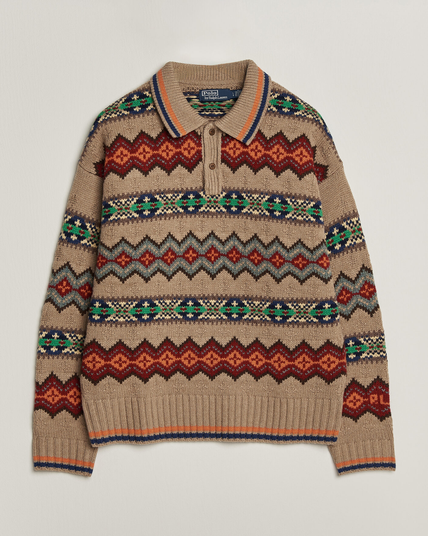 Hombres | Jerséis y prendas de punto | Polo Ralph Lauren | Litchfield Wool Blend Sweater Tan Multi