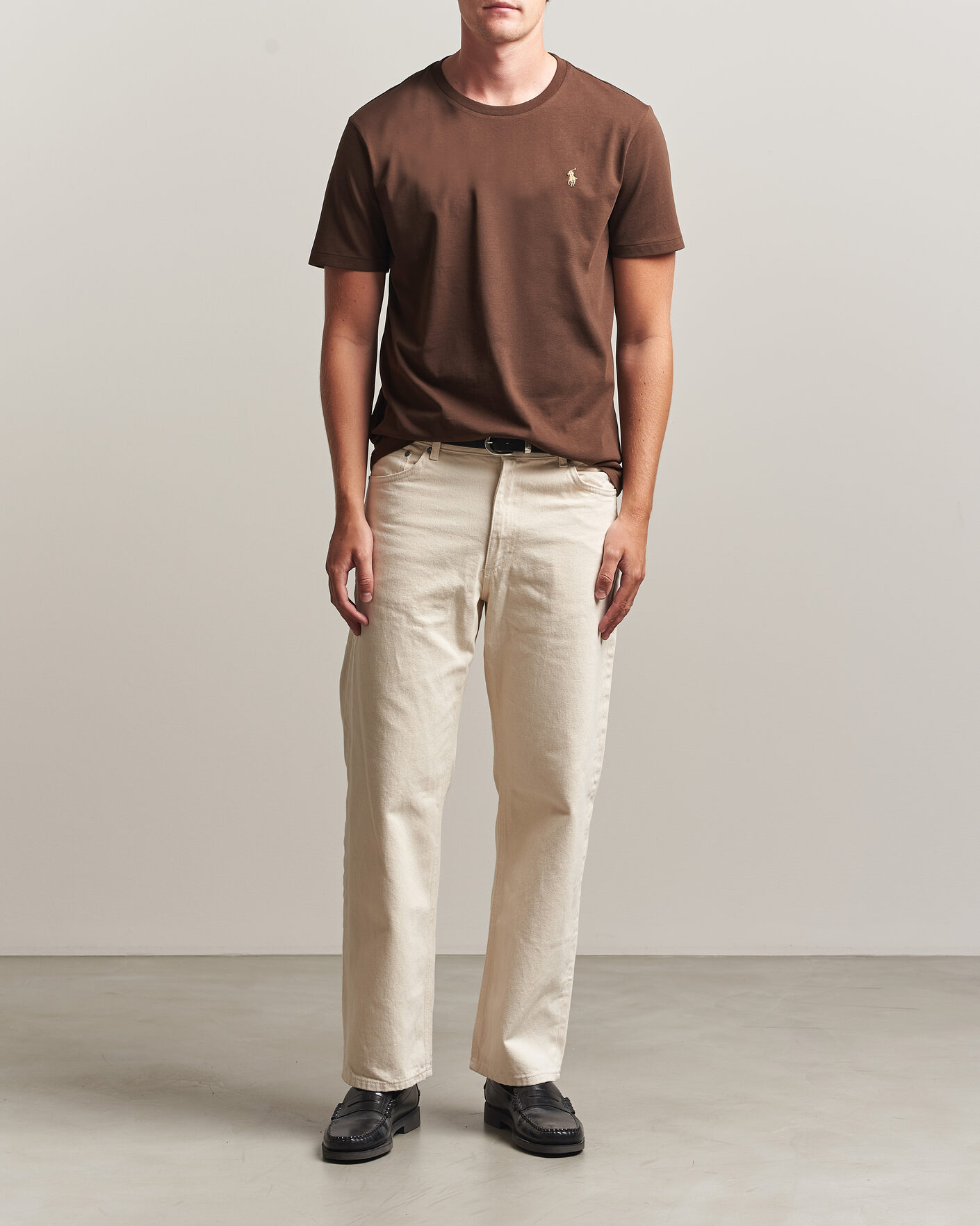 Hombres | Camisetas | Polo Ralph Lauren | Custom Slim Fit T-shirt Nutmeg Brown