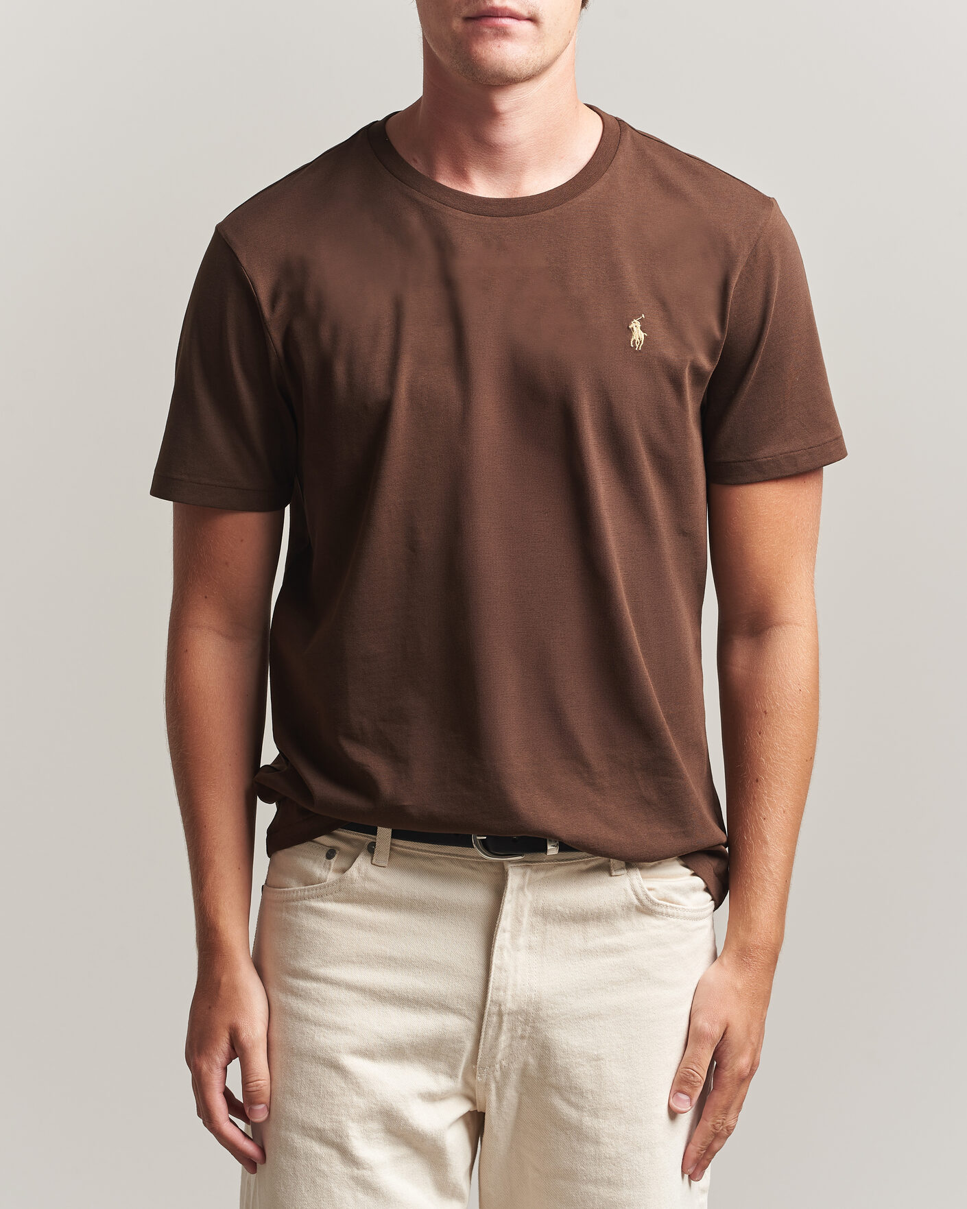 Hombres | Camisetas | Polo Ralph Lauren | Custom Slim Fit T-shirt Nutmeg Brown
