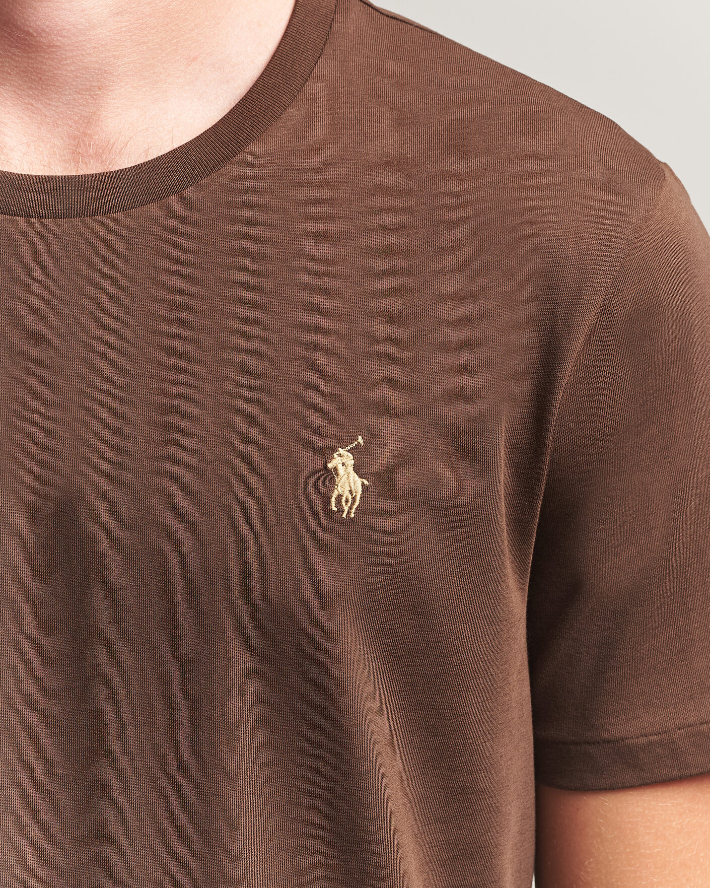 Hombres | Camisetas | Polo Ralph Lauren | Custom Slim Fit T-shirt Nutmeg Brown