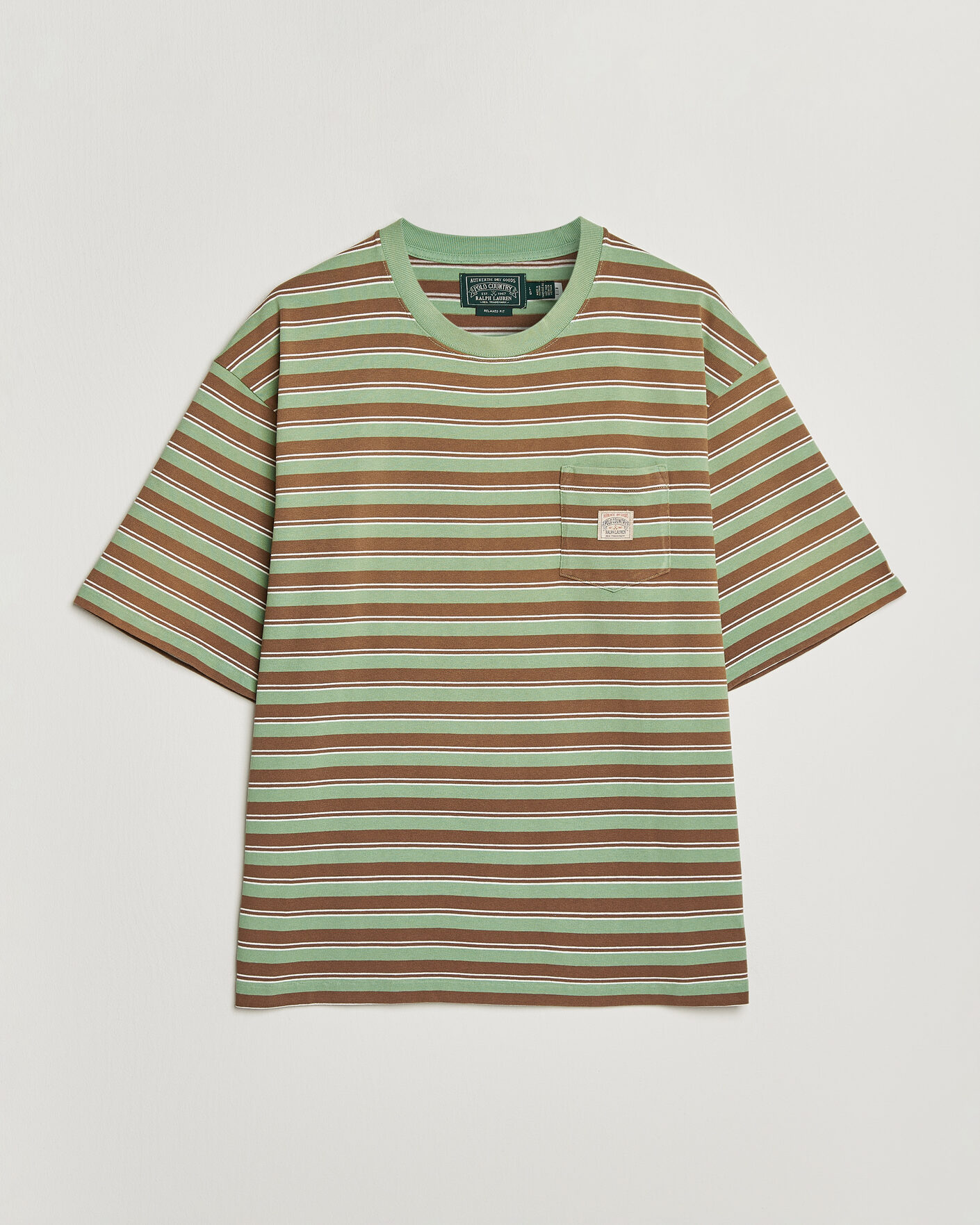 Hombres | Camisetas | Polo Ralph Lauren | Relaxed Fit Striped T-Shirt Outback Green