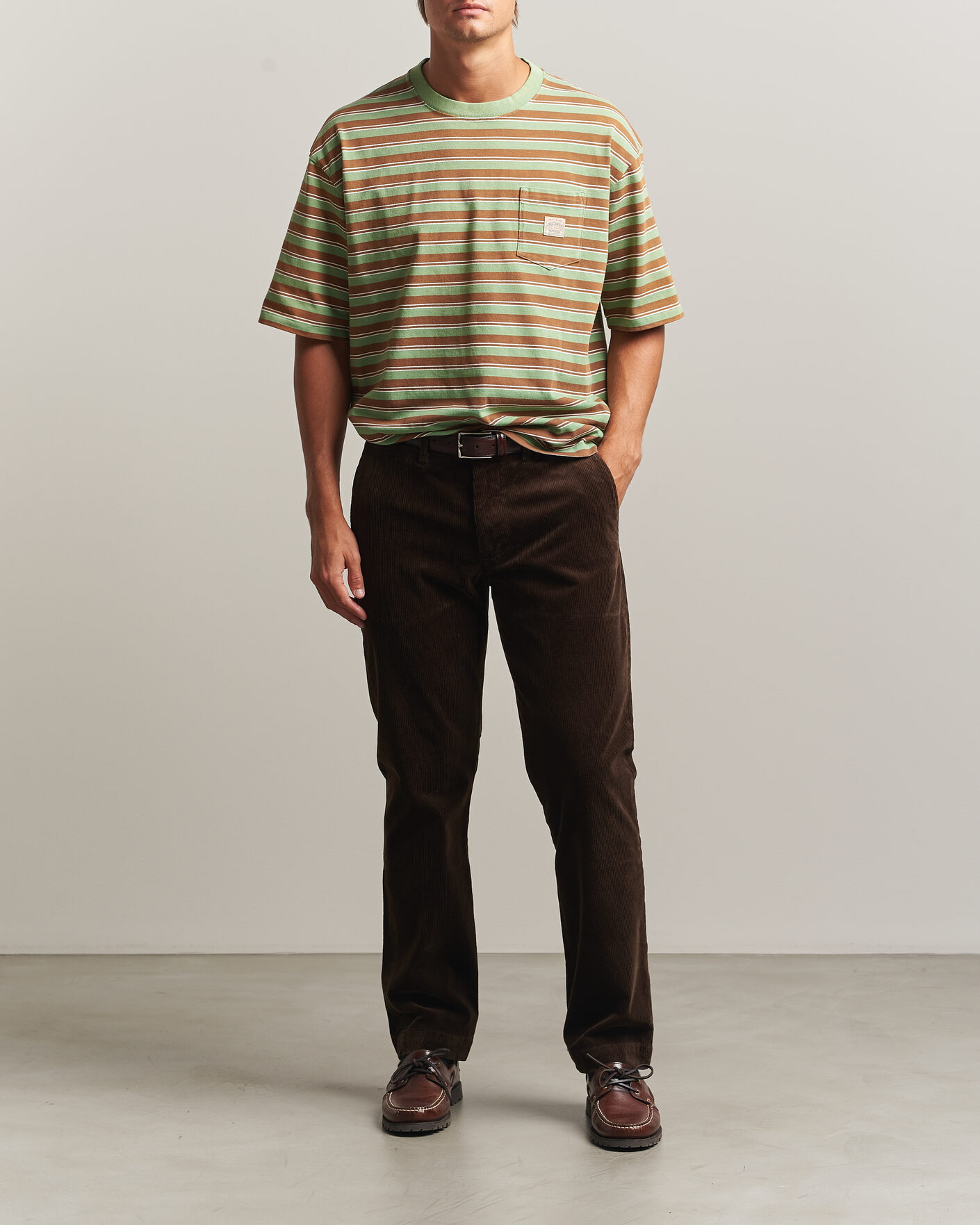 Hombres | Camisetas | Polo Ralph Lauren | Relaxed Fit Striped T-Shirt Outback Green