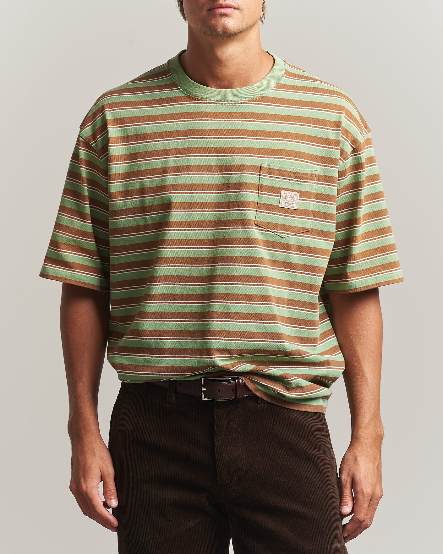 Hombres | Camisetas | Polo Ralph Lauren | Relaxed Fit Striped T-Shirt Outback Green