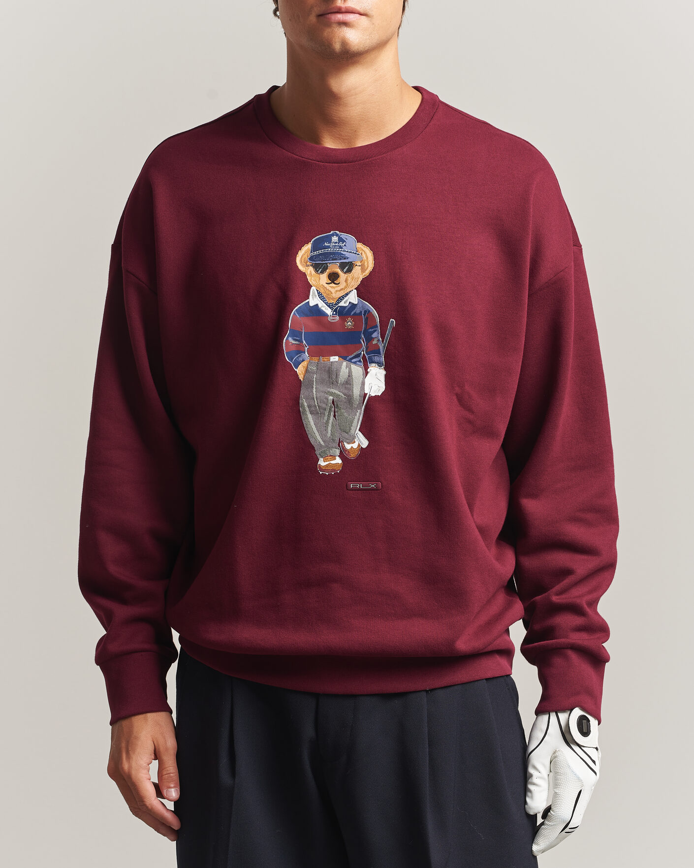 Hombres | Jerséis y prendas de punto | RLX Ralph Lauren | Polo Ralph Lauren Magic Fleece Bear Sweatshirt Classic Wine