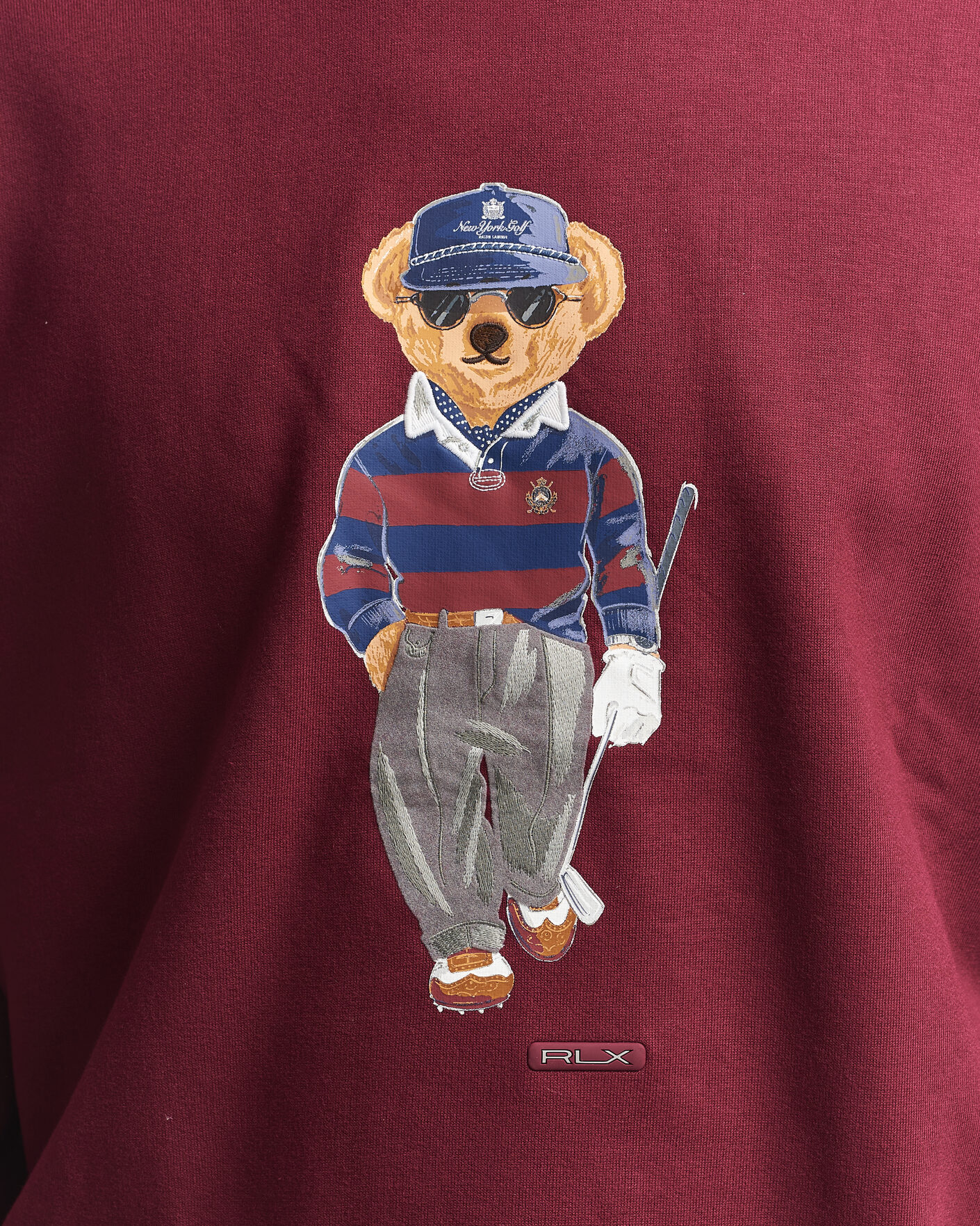 Hombres | Jerséis y prendas de punto | RLX Ralph Lauren | Polo Ralph Lauren Magic Fleece Bear Sweatshirt Classic Wine
