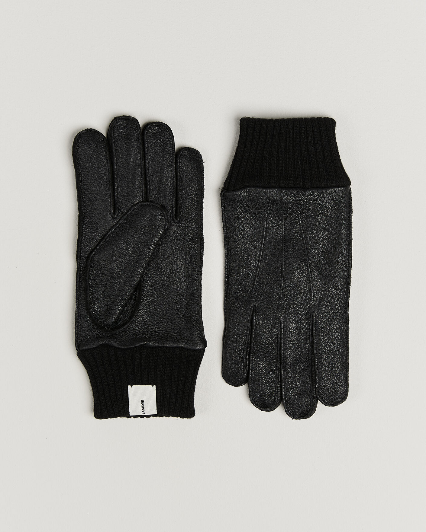 Hombres | Guantes | Samsøe Samsøe | Floki Leather Gloves Black