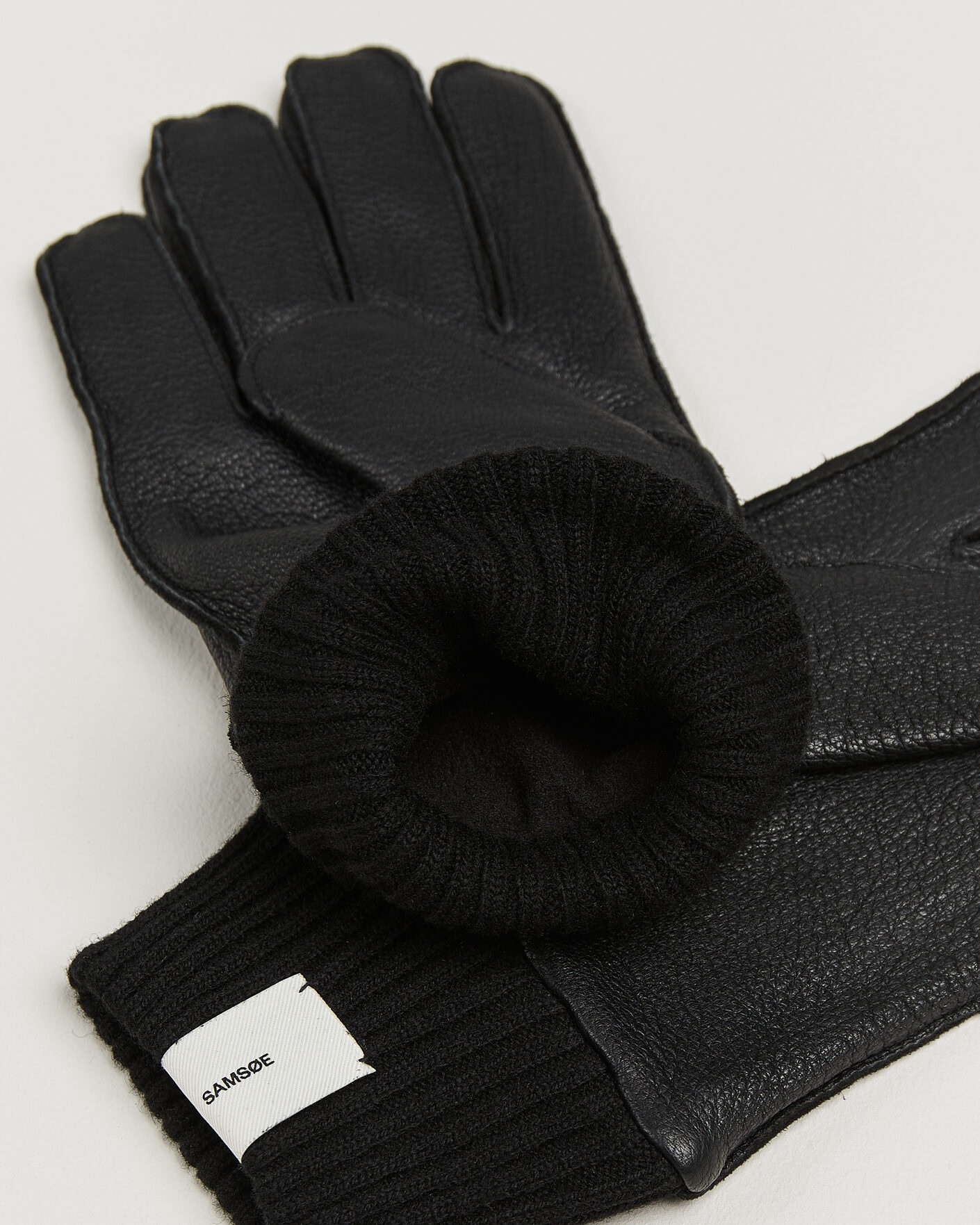 Hombres | Guantes | Samsøe Samsøe | Floki Leather Gloves Black