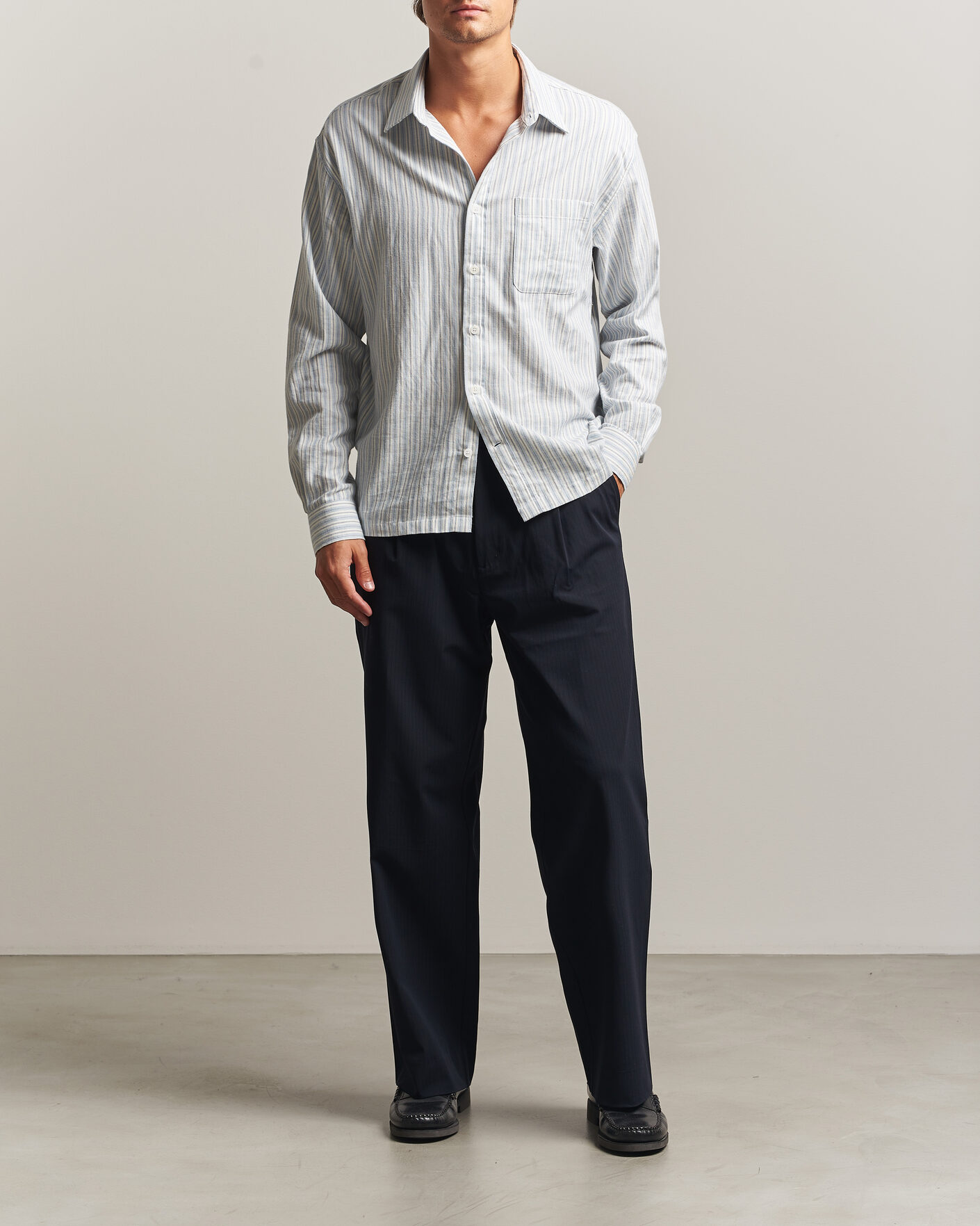 Hombres | Pantalones | Samsøe Samsøe | Valentin Pleated Trousers Salute Navy