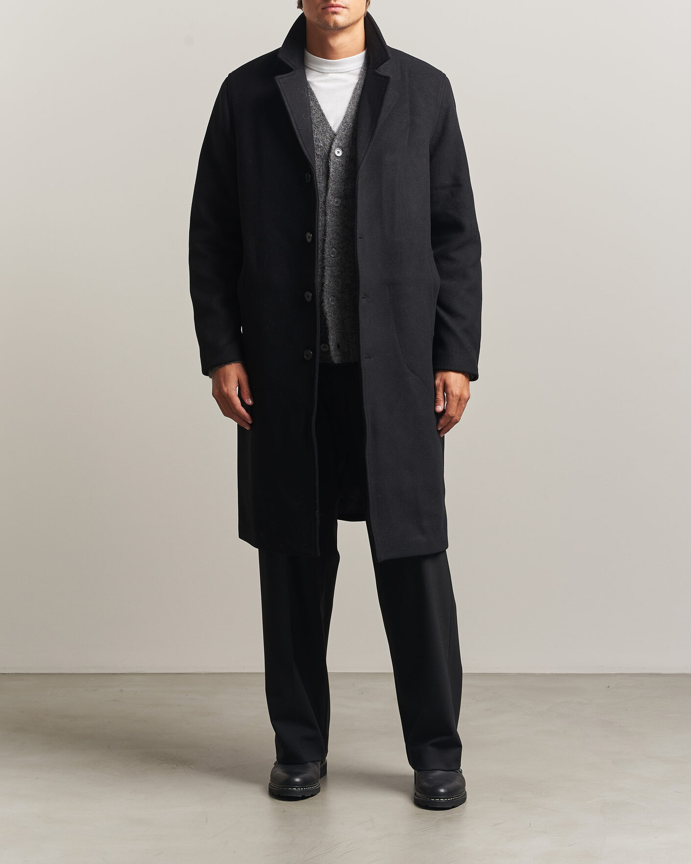 Hombres | Abrigos y chaquetas | Samsøe Samsøe | Falco Wool Coat Black
