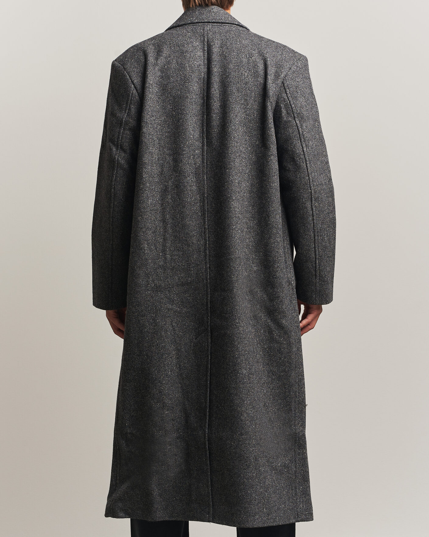 Hombres | Abrigos y chaquetas | Samsøe Samsøe | Vince Wool Double Breasted Coat Dark Grey Melange