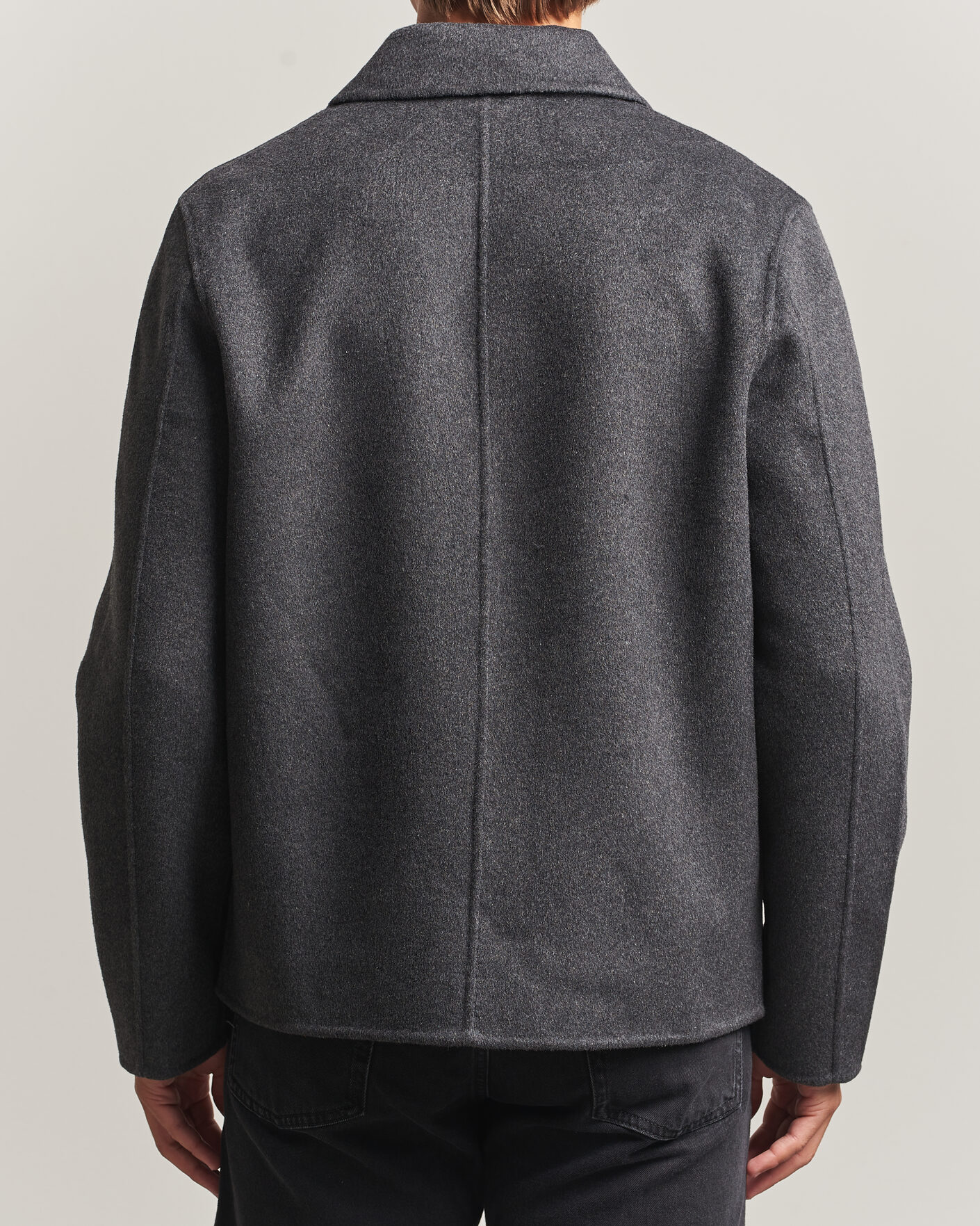 Hombres | Abrigos y chaquetas | Samsøe Samsøe | Paulo Wool Shirt Jacket Dark Grey Melange