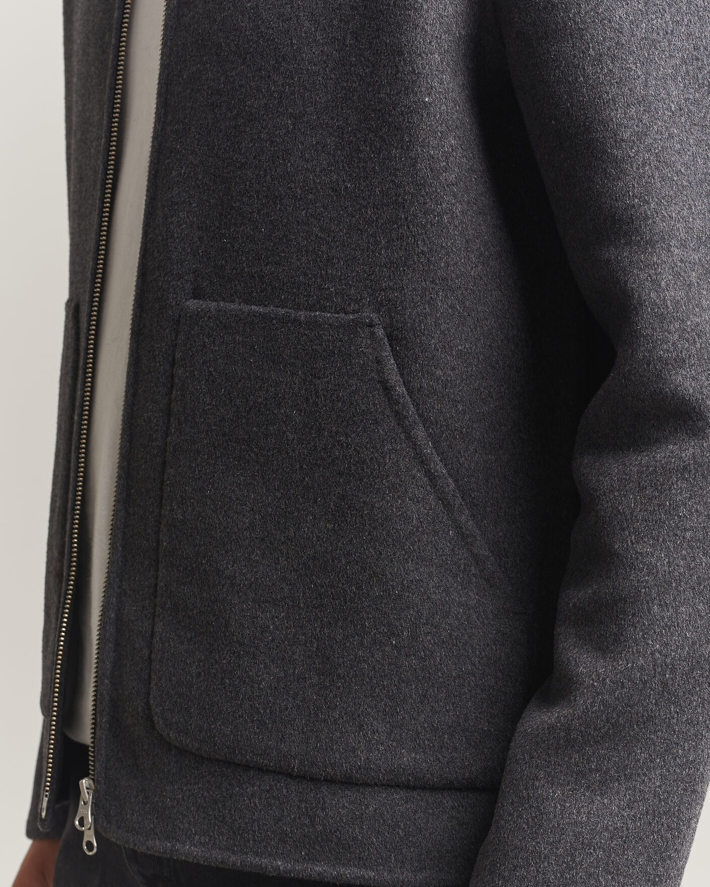 Hombres | Abrigos y chaquetas | Samsøe Samsøe | Paulo Wool Shirt Jacket Dark Grey Melange