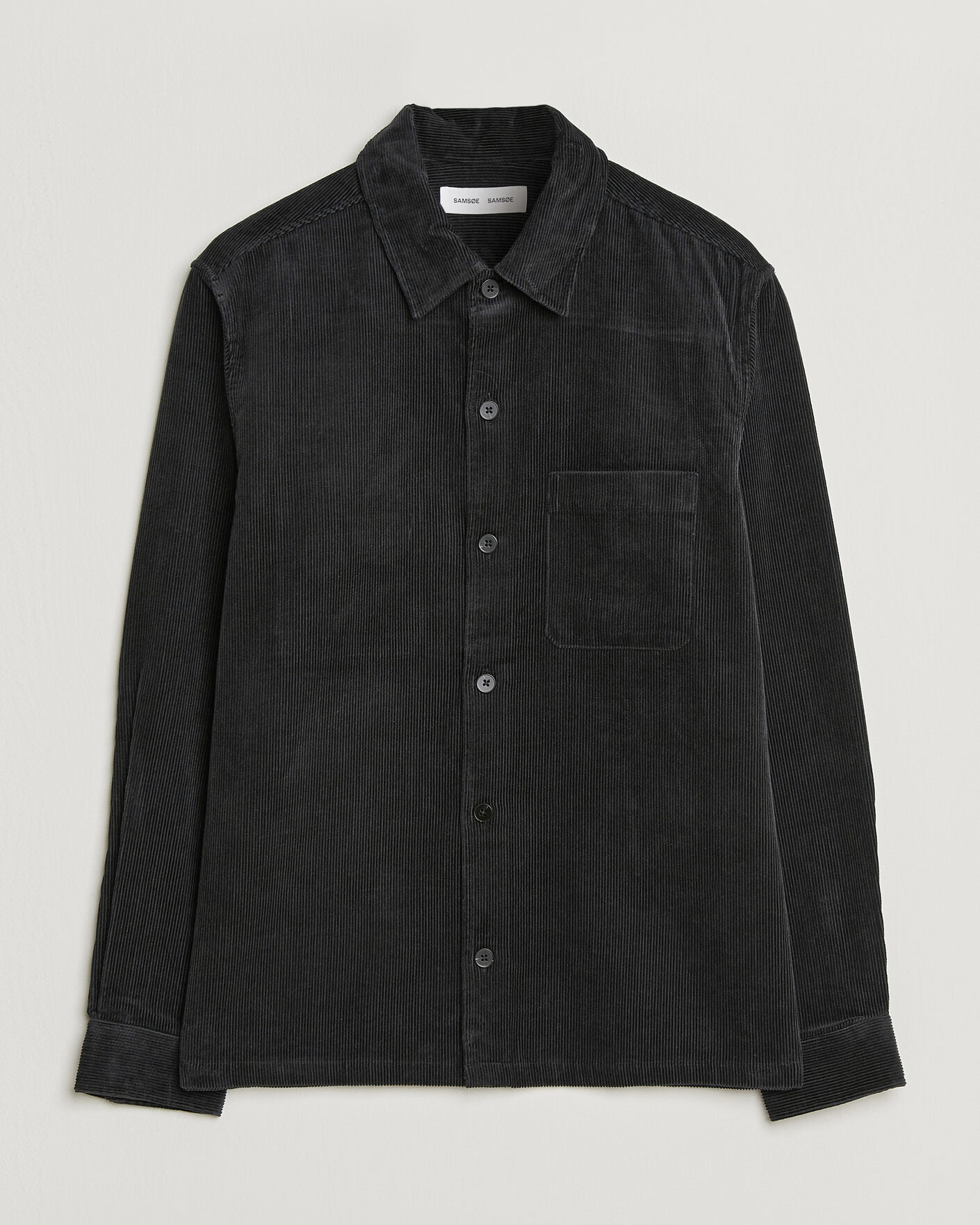 Hombres | Camisas | Samsøe Samsøe | Damon Corduroy Overshirt Black