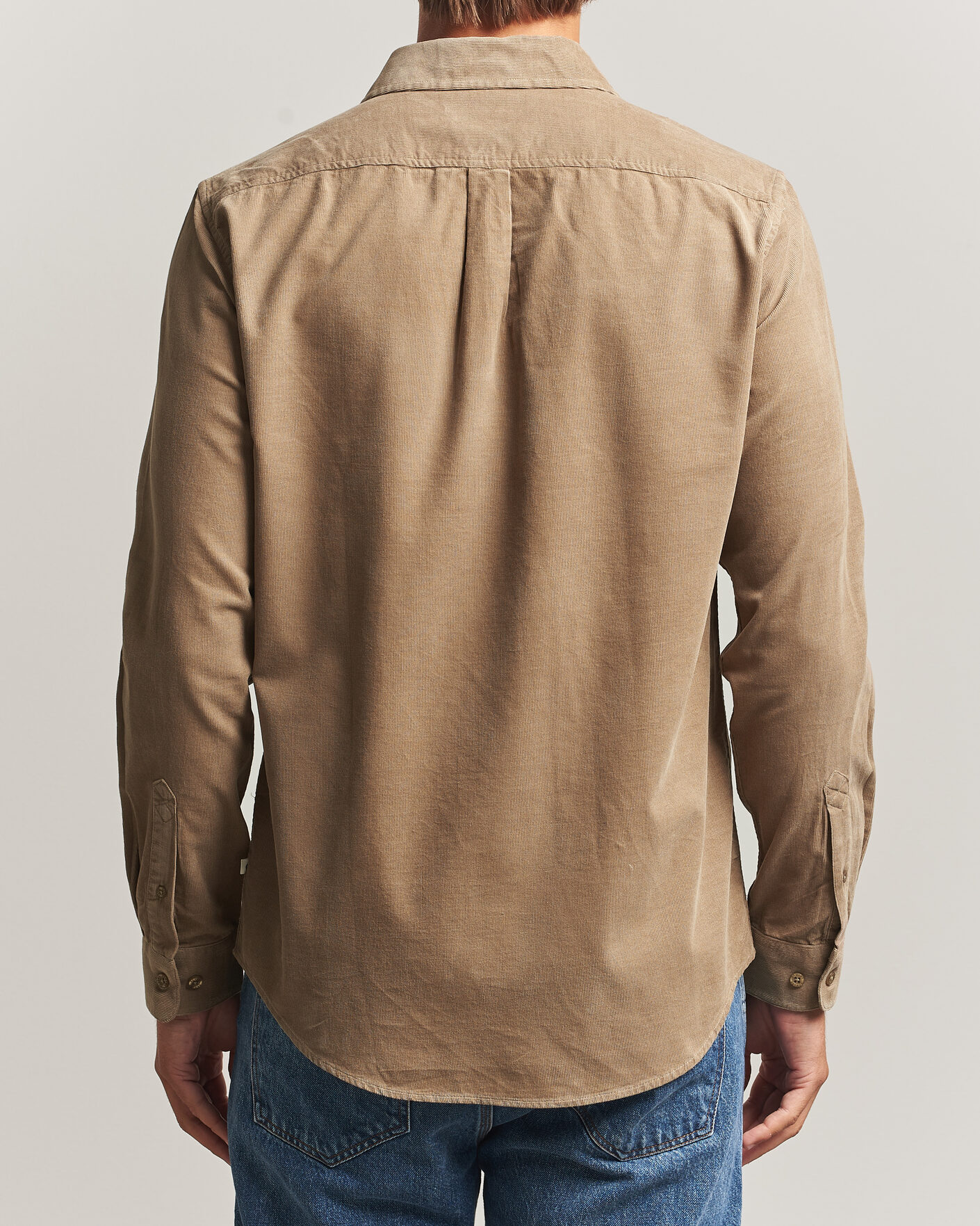Hombres | Camisas | Samsøe Samsøe | Liam Baby Cord Shirt Lead Gray