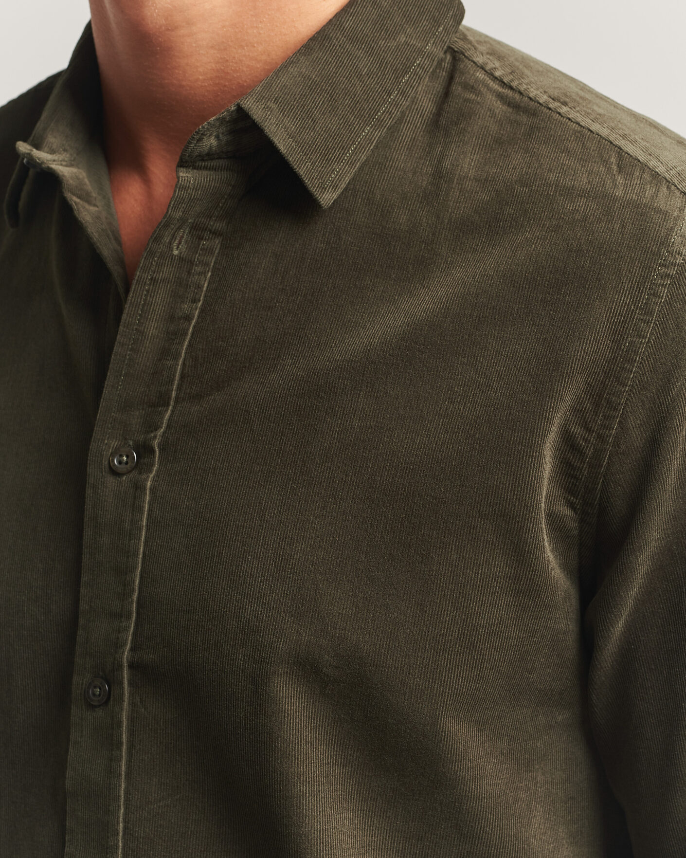 Hombres | Camisas | Samsøe Samsøe | Liam Baby Cord Shirt Forest Night