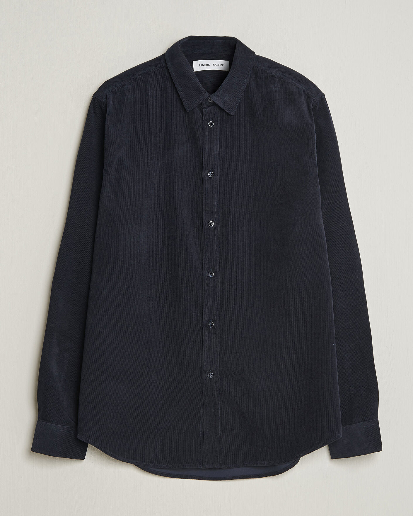 Hombres | Camisas | Samsøe Samsøe | Liam Baby Cord Shirt Salute Navy