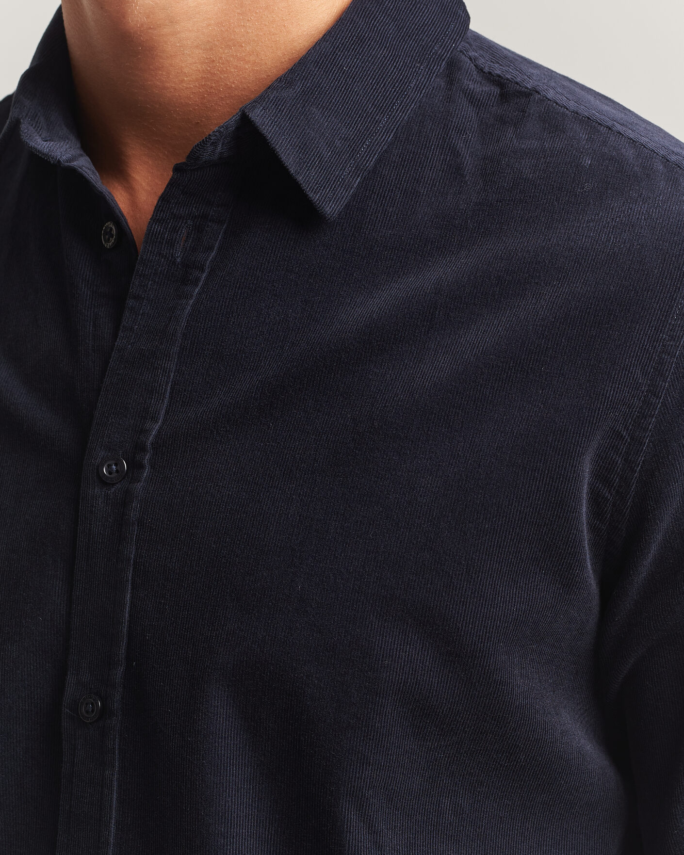 Hombres | Camisas | Samsøe Samsøe | Liam Baby Cord Shirt Salute Navy