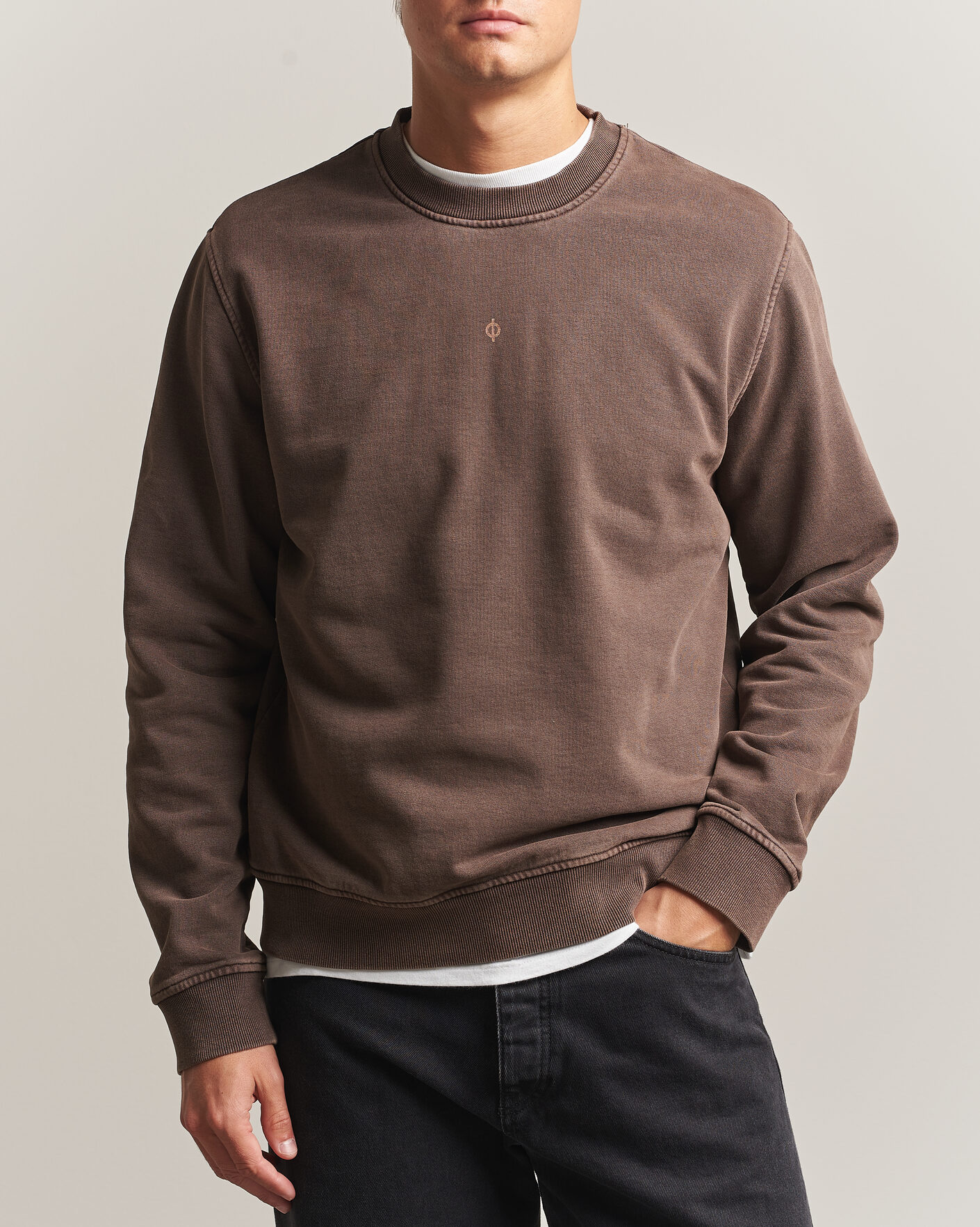 Hombres | Jerséis y prendas de punto | Samsøe Samsøe | Ollie Washed Crew Neck Sweatshirt Delicioso