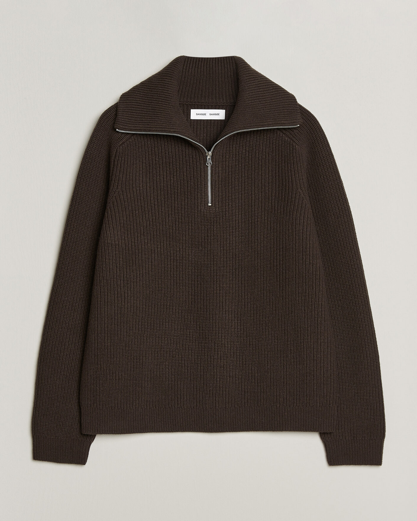 Hombres | Jerséis y prendas de punto | Samsøe Samsøe | Rick Wool Heavy Knitted Half Zip Delicioso