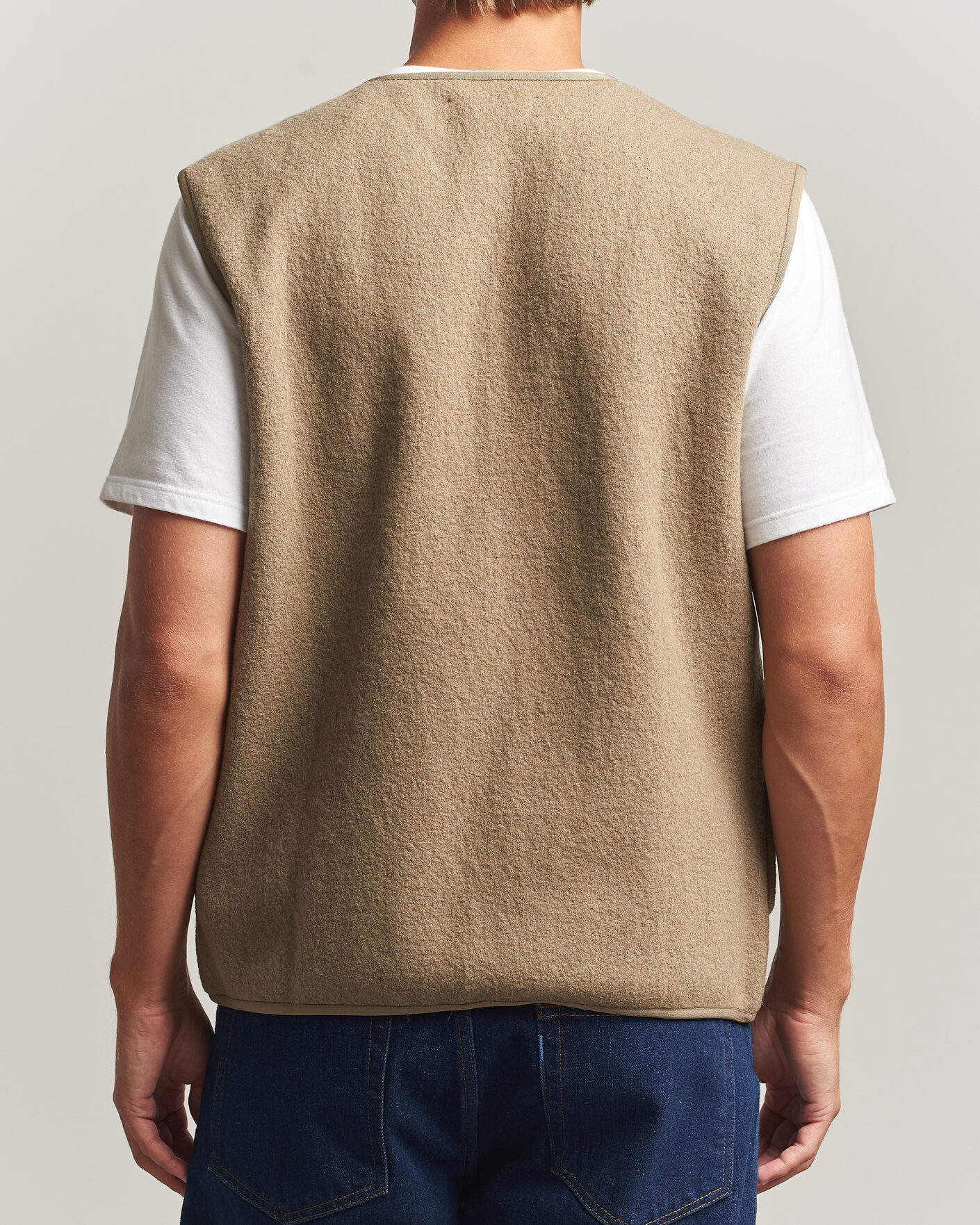 Hombres | Jerséis y prendas de punto | Samsøe Samsøe | Hannes Boiled Wool Vest Lead Gray