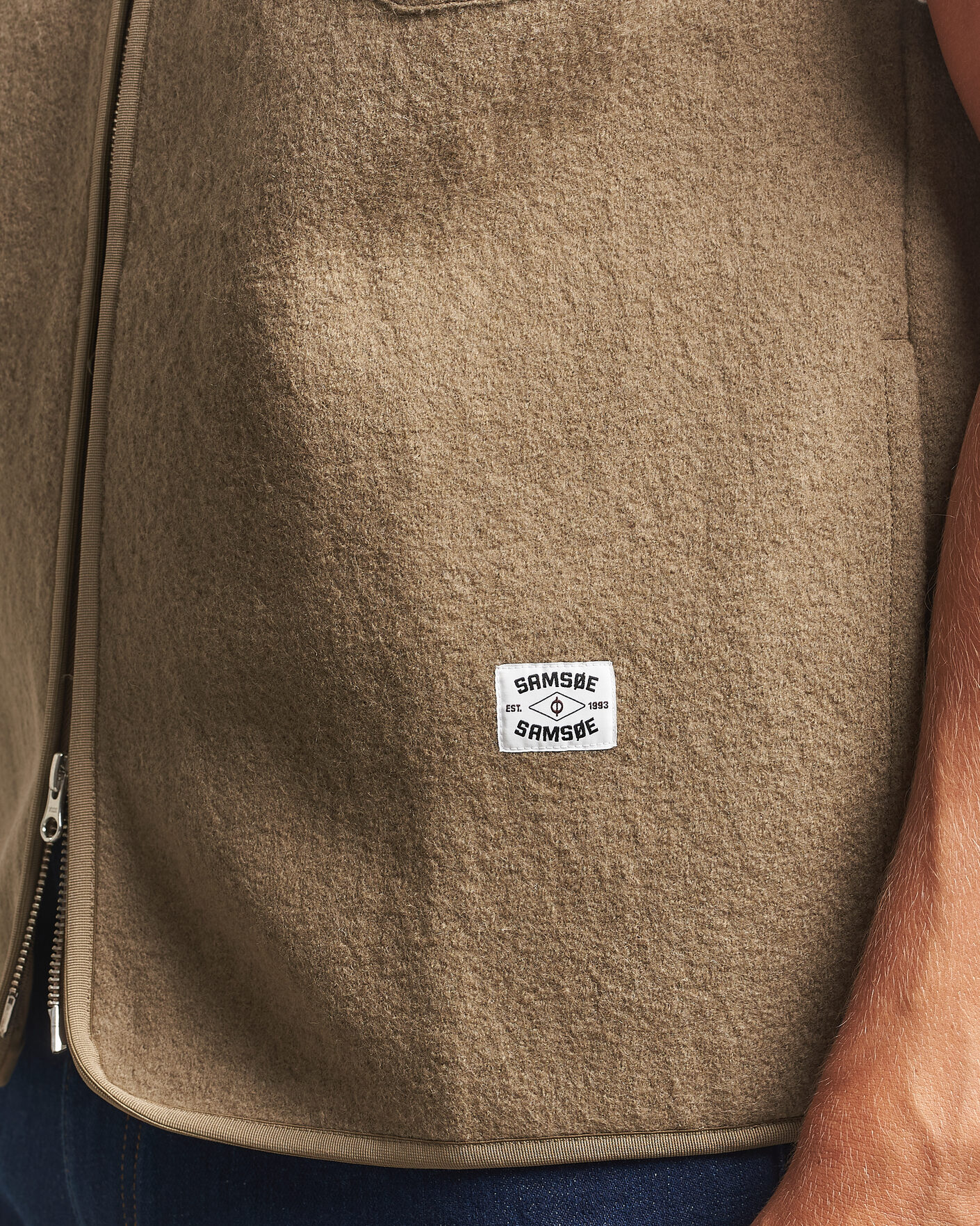 Hombres | Jerséis y prendas de punto | Samsøe Samsøe | Hannes Boiled Wool Vest Lead Gray