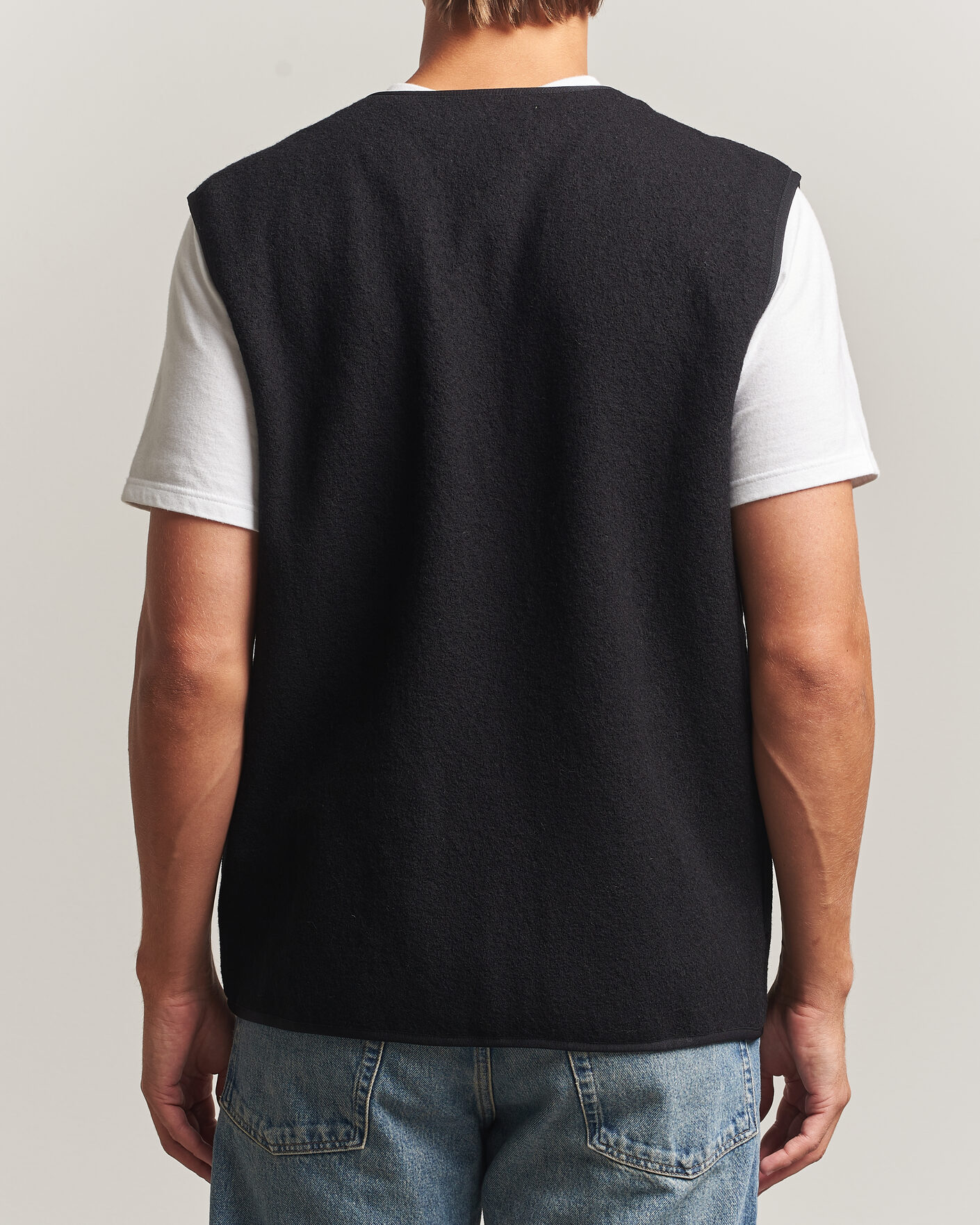 Hombres | Jerséis y prendas de punto | Samsøe Samsøe | Hannes Boiled Wool Vest Black