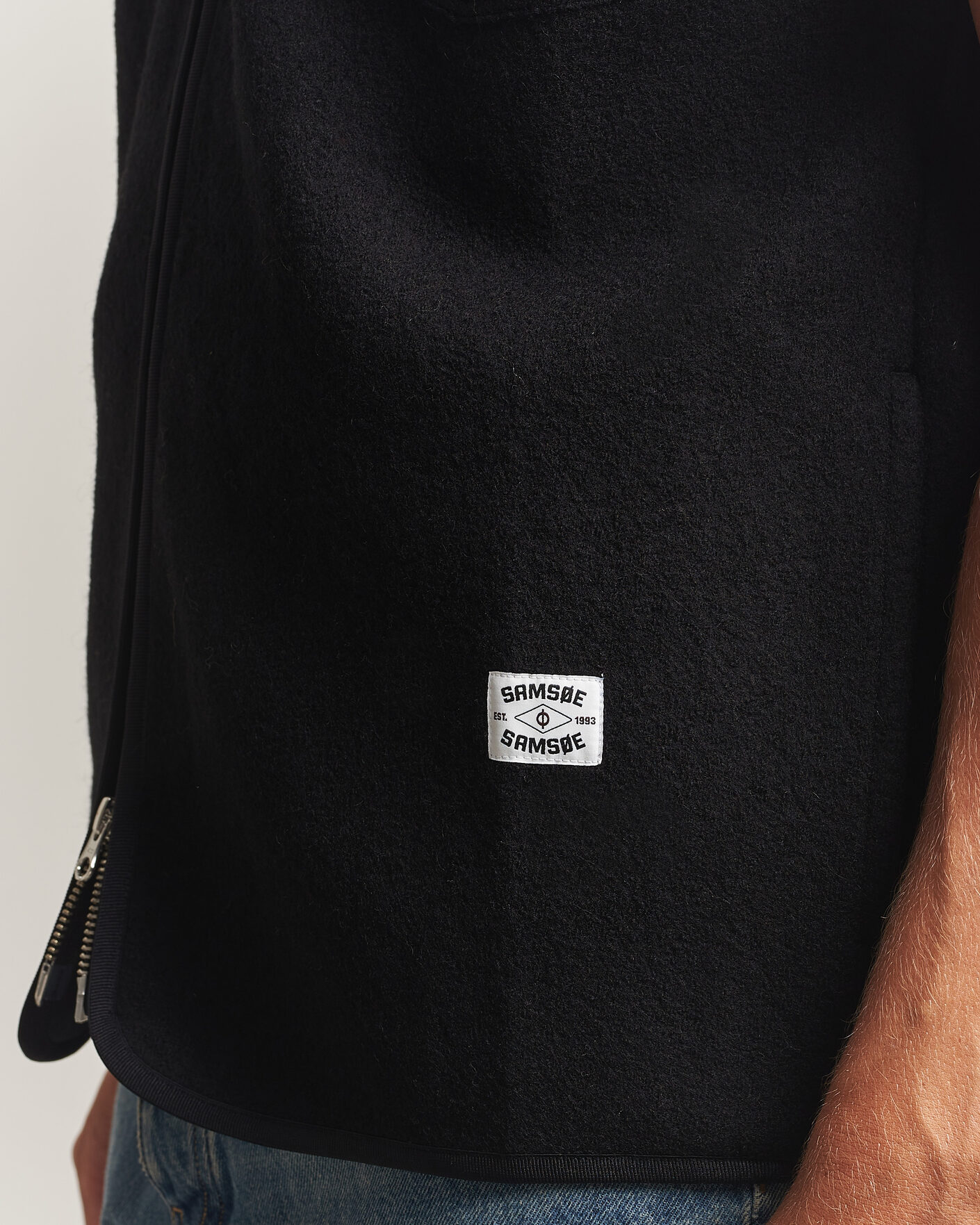 Hombres | Jerséis y prendas de punto | Samsøe Samsøe | Hannes Boiled Wool Vest Black