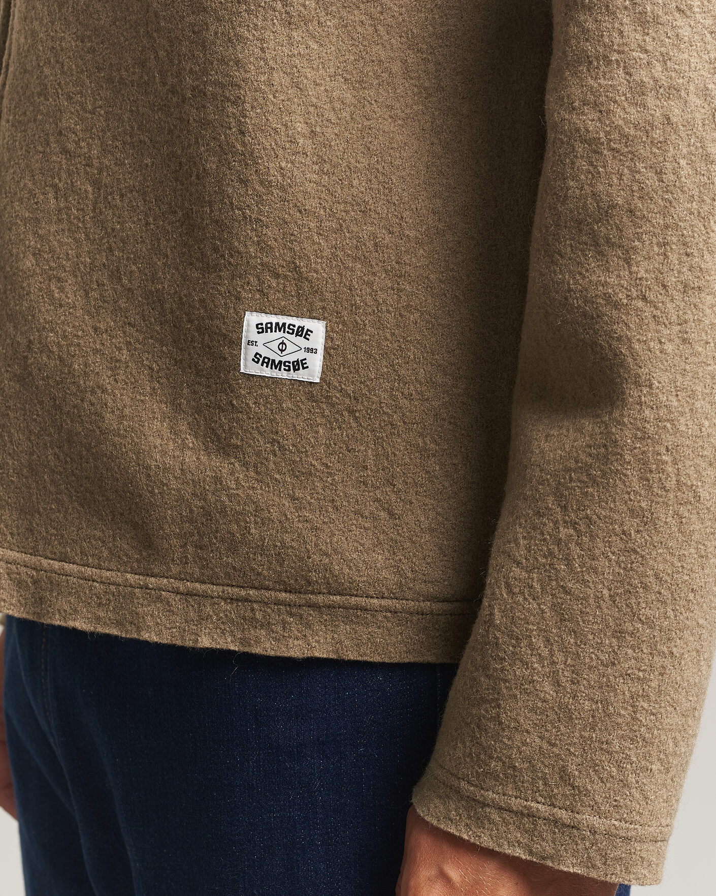 Hombres | Jerséis y prendas de punto | Samsøe Samsøe | Hannes Boiled Wool Full Zip Lead Gray