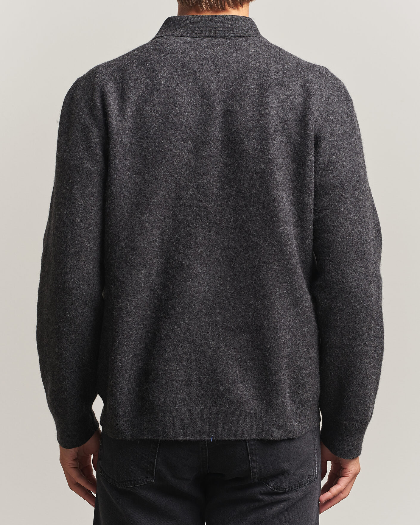 Hombres | Jerséis y prendas de punto | Samsøe Samsøe | Richard Wool Knitted Cardigan Dark Grey Melange