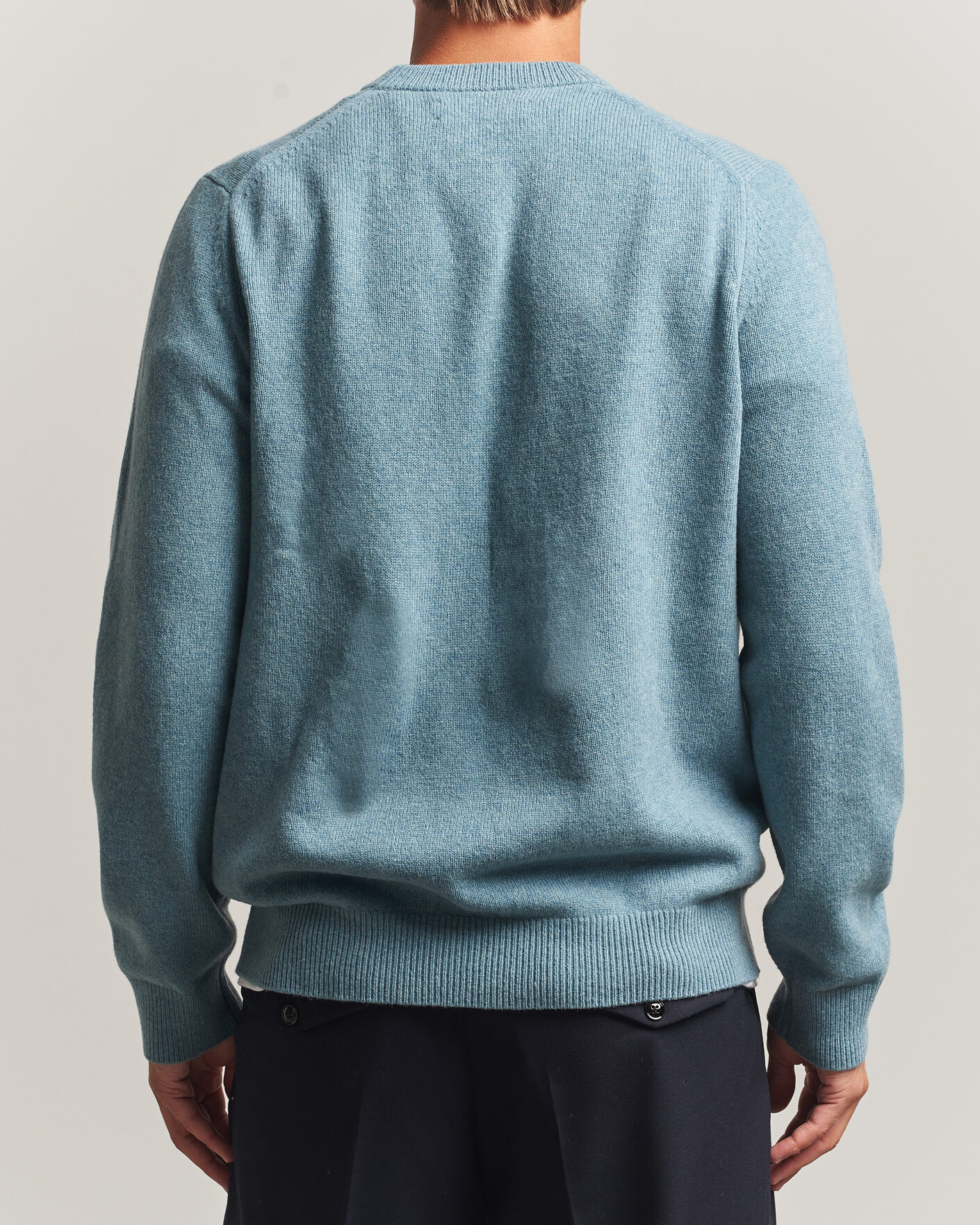 Hombres | Jerséis y prendas de punto | Samsøe Samsøe | Isak Knitted Crew Neck Stormy Sea