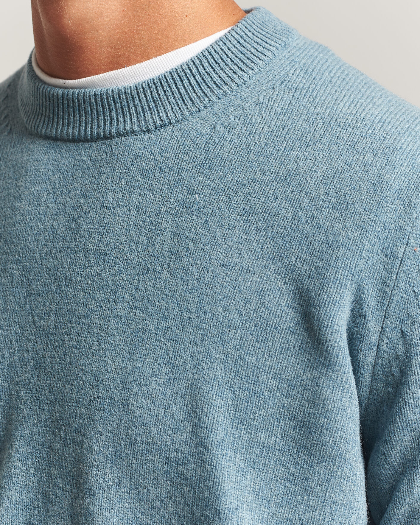 Hombres | Jerséis y prendas de punto | Samsøe Samsøe | Isak Knitted Crew Neck Stormy Sea