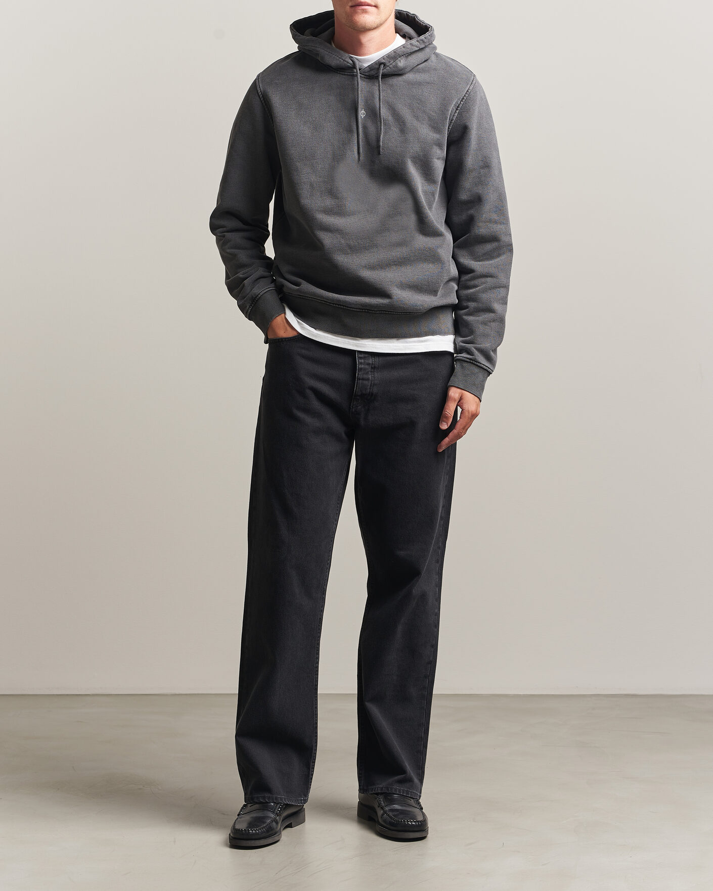 Hombres | Jerséis y prendas de punto | Samsøe Samsøe | Ollie Washed Hoodie Black