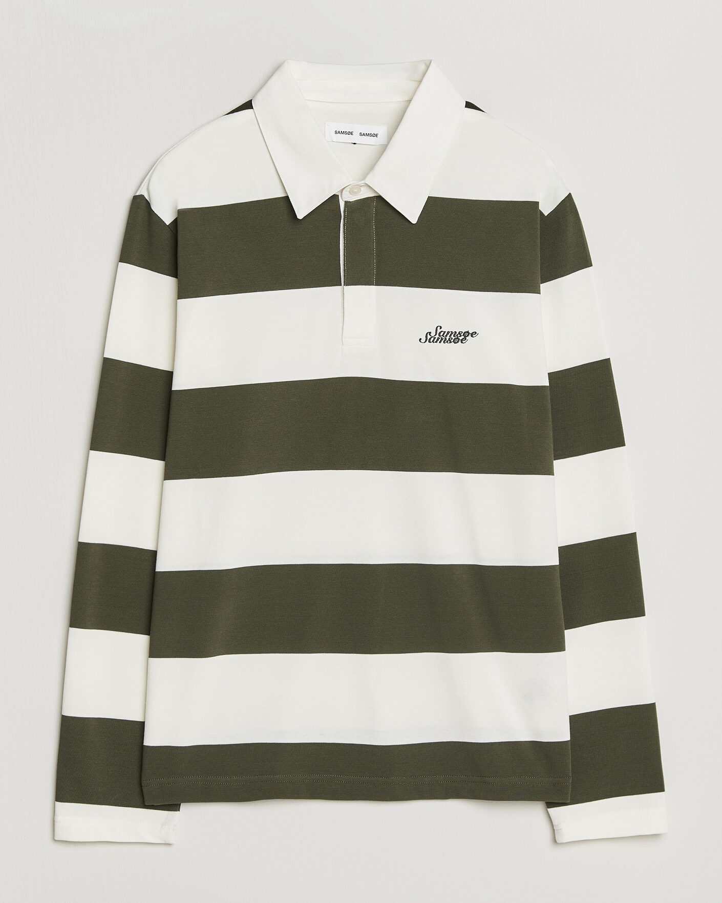Hombres | Jerséis y prendas de punto | Samsøe Samsøe | Kevin Barstriped Rugger Forest Night/White