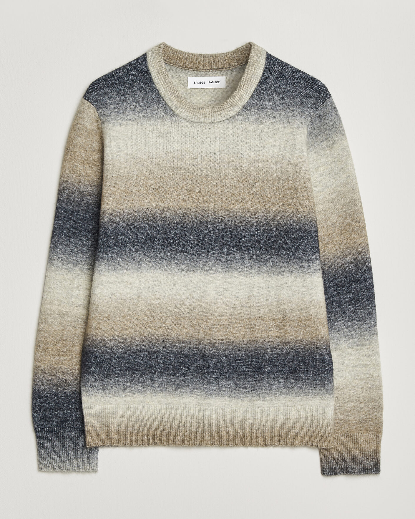 Hombres | Jerséis y prendas de punto | Samsøe Samsøe | Aiden Wool/Alpaca Knitted Striped Sweater Multi