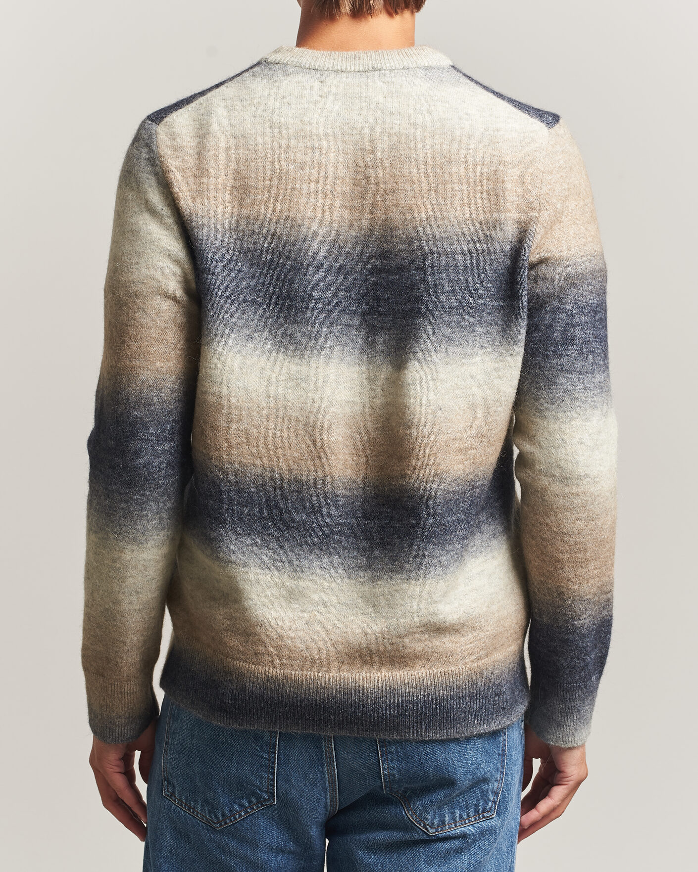 Hombres | Jerséis y prendas de punto | Samsøe Samsøe | Aiden Wool/Alpaca Knitted Striped Sweater Multi