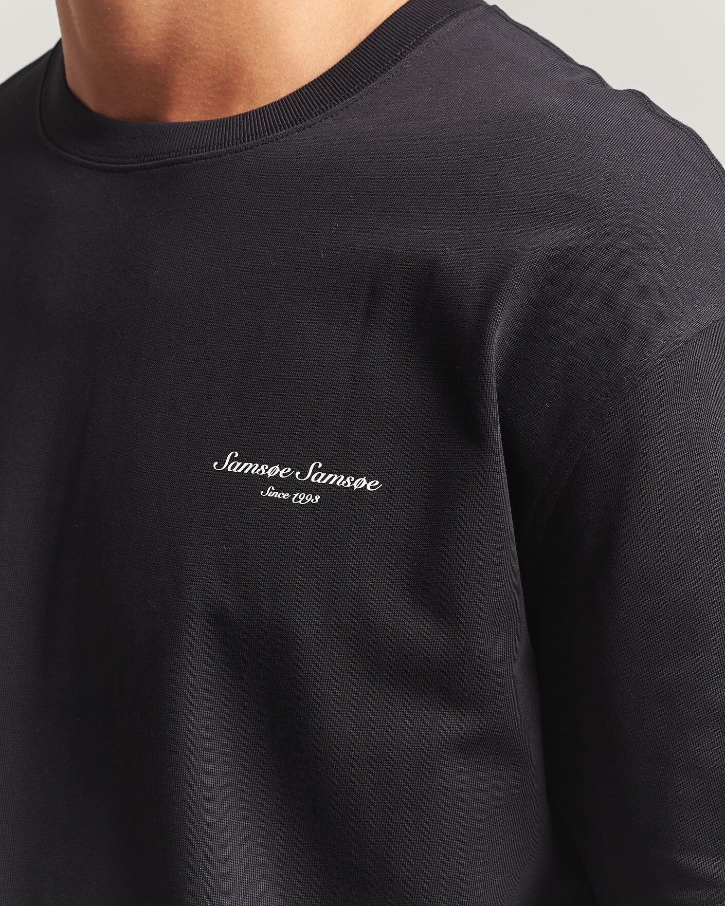Hombres | Camisetas | Samsøe Samsøe | Uni Printed Crew Neck T-Shirt Black Building